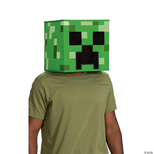 Minecraft™ Anniversary Creeper Block Head Mask | USA Decoration®