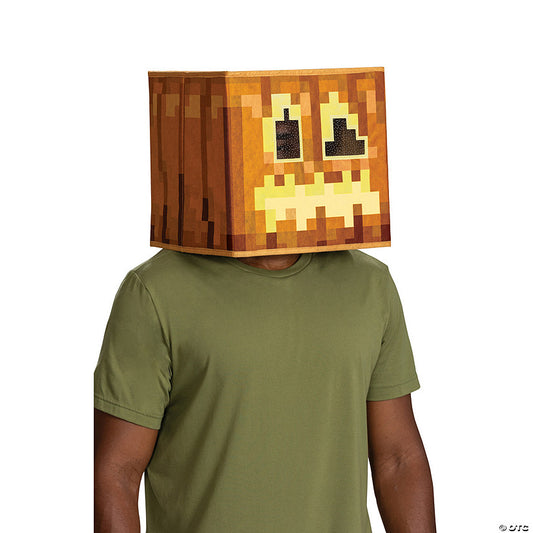 Minecraft™ Anniversary Jack-O'-Lantern Block Head Mask | USA Decoration®