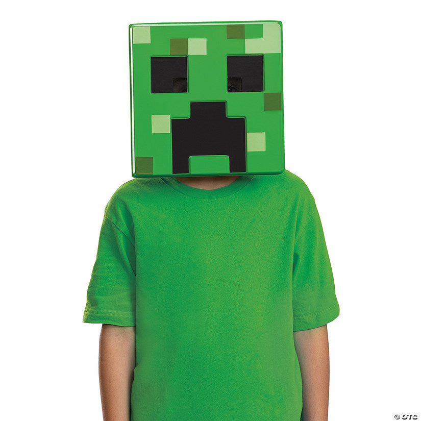 Kids Minecraft™ Creeper 3D Paper Mask | USA Decoration®