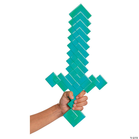 20 1/4" Minecraft™ Diamond Sword Costume Accessory | USA Decoration®