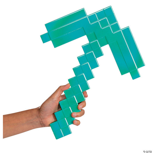 15 3/4" Minecraft™ Diamond Pickaxe Costume Accessory | USA Decoration®