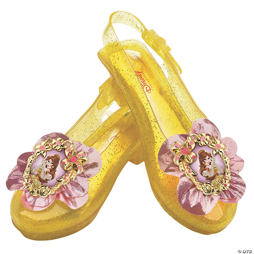 Kids Disney’s Beauty and the Beast Belle Yellow Sparkle Jelly Shoes | USA Decoration®