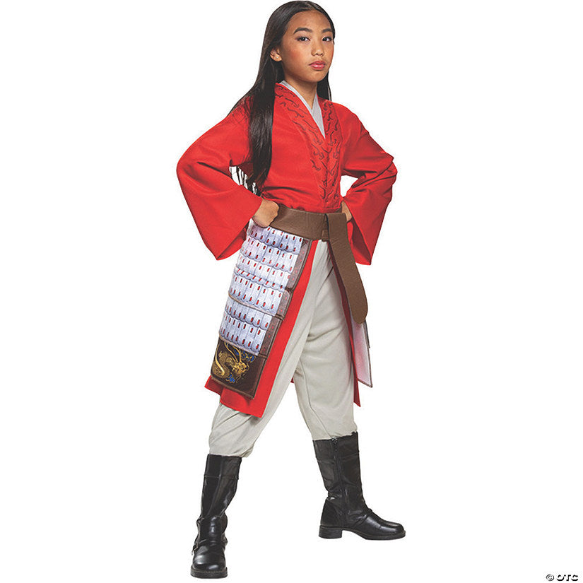 Girl's Deluxe Mulan Hero Red Dress Costume | USA Decoration®