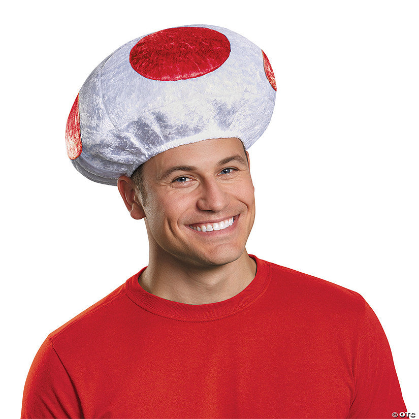 Adults Super Mario Bros.™ Red Mushroom Hat Costume Accessory | USA Decoration®