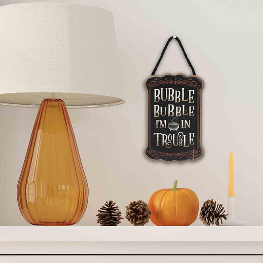 Disney 5x3 Disney Hocus Pocus Bubble Bubble I'm in Trouble Hanging Wood Wall Decor