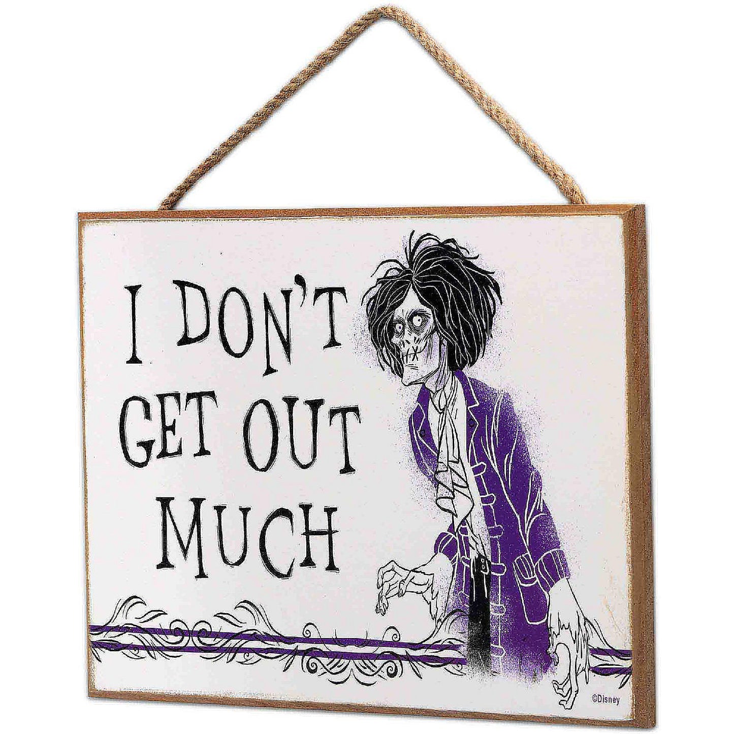 Disney 5x8 Hocus Pocus I Don't Get Out Much Billy Butcherson Hanging Wood Wall Decor | USA Decoration®
