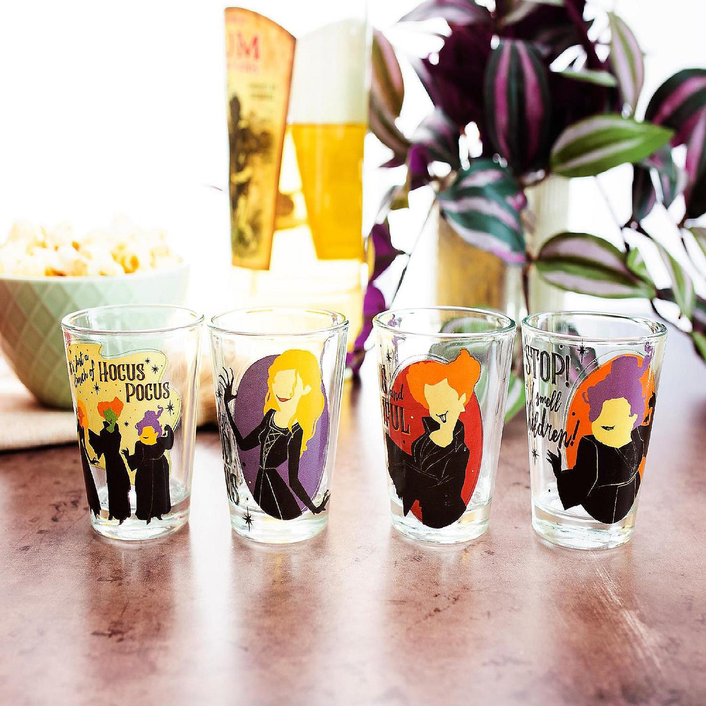 Disney Hocus Pocus Sanderson Sisters Mini Shot Glasses Set of 4 | USA Decoration®