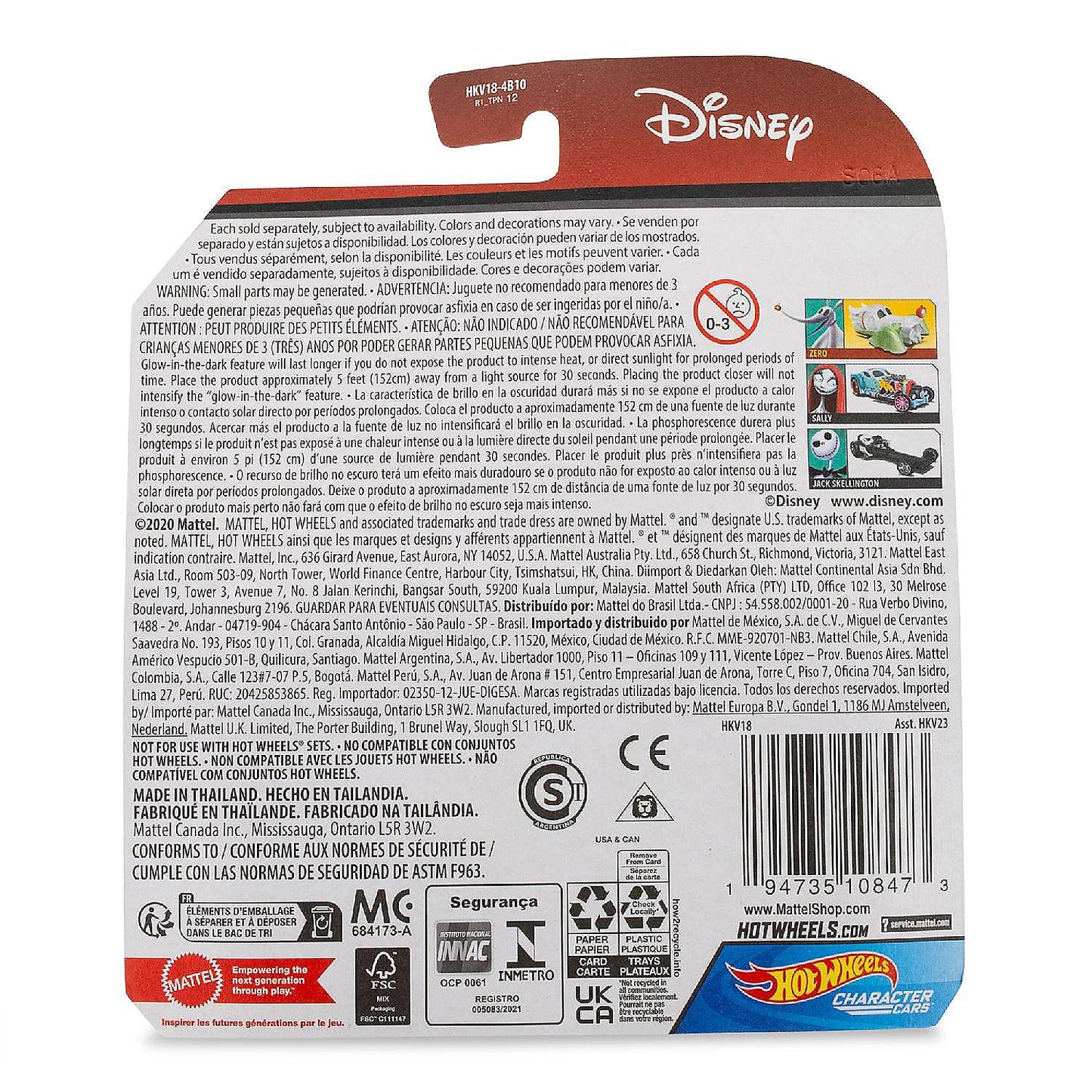 Disney Hot Wheels Character Car Zero | USA Decoration®