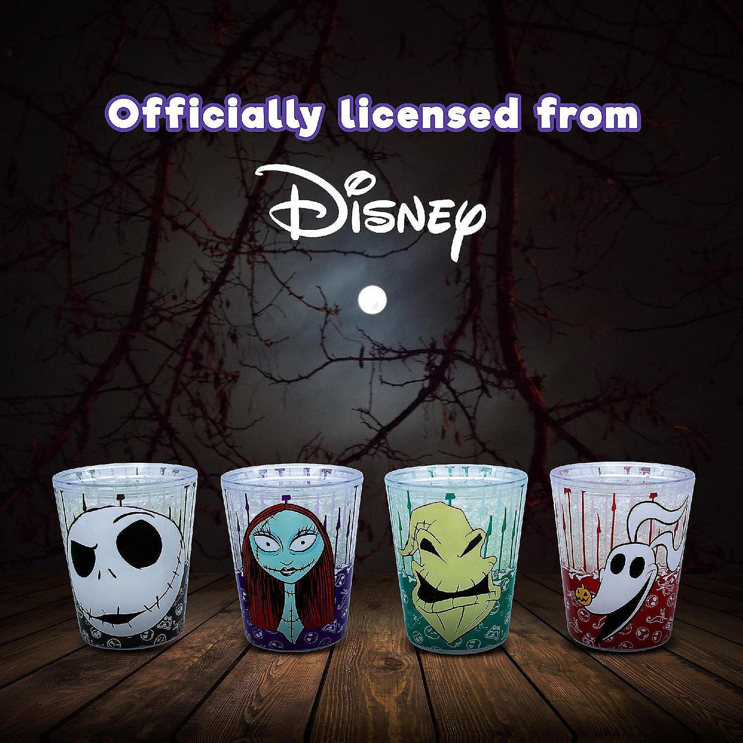 Disney Nightmare Before Christmas Faces 1.5-Ounce Freeze Gel Mini Cups Set of 4 | USA Decoration®