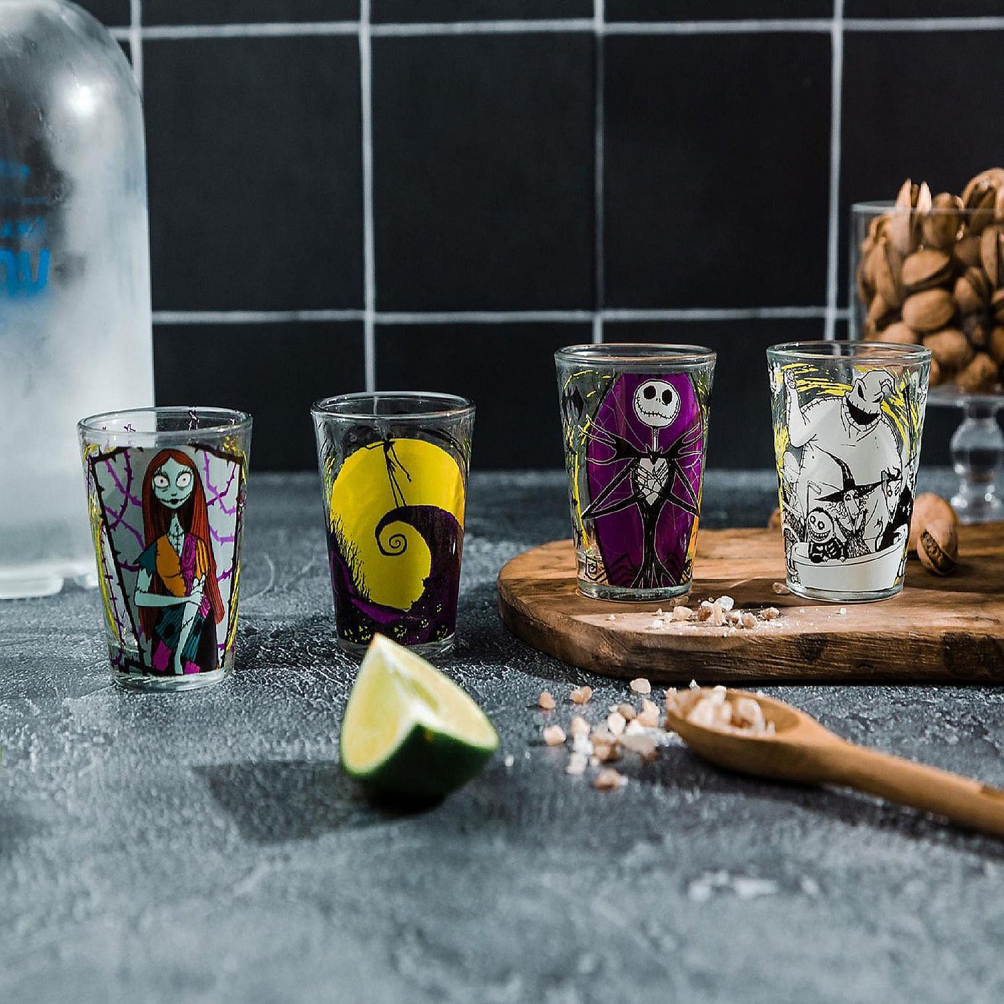 Disney Nightmare Before Christmas Halloween Town Mini Shot Glasses Set of 4 | USA Decoration®