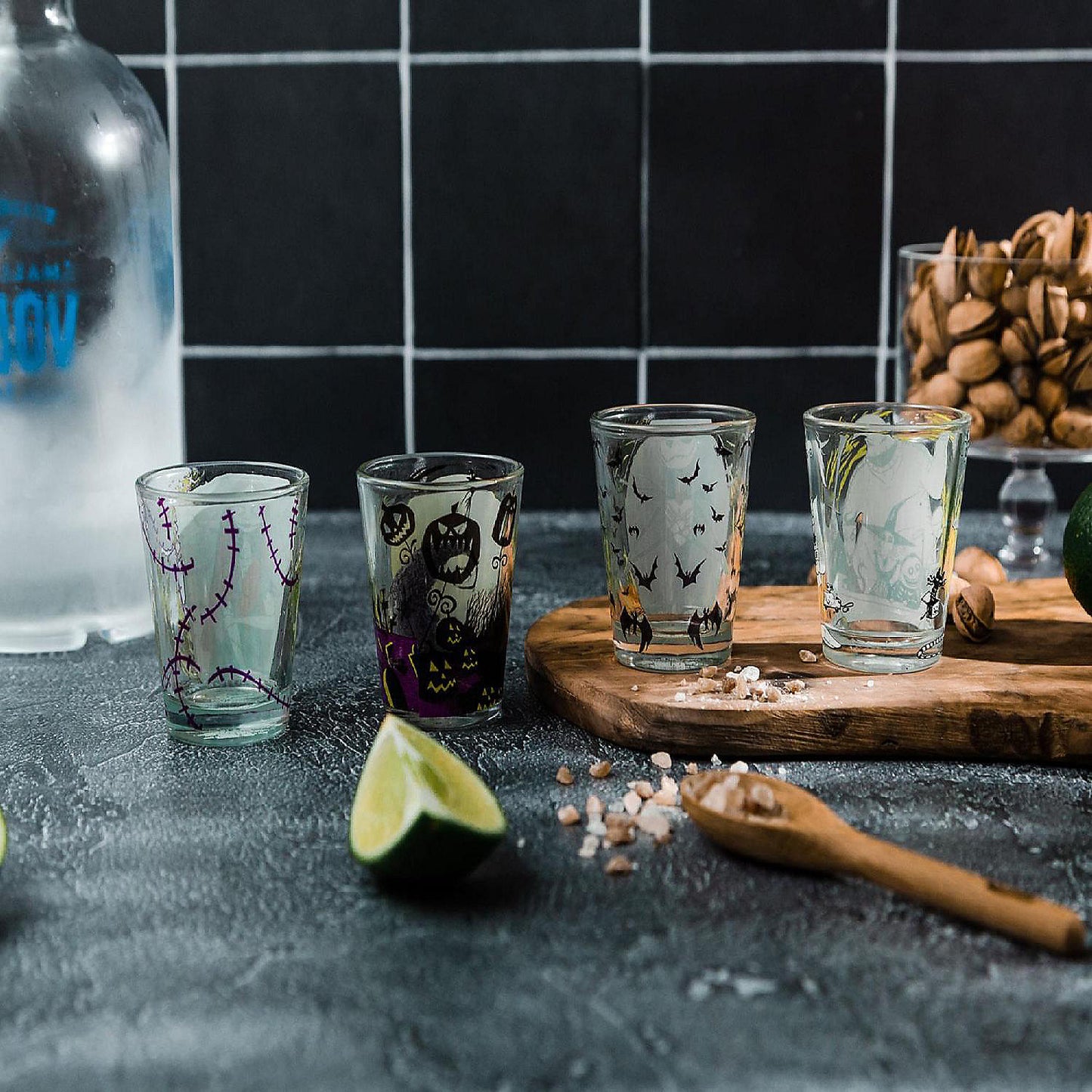 Disney Nightmare Before Christmas Halloween Town Mini Shot Glasses Set of 4 | USA Decoration®