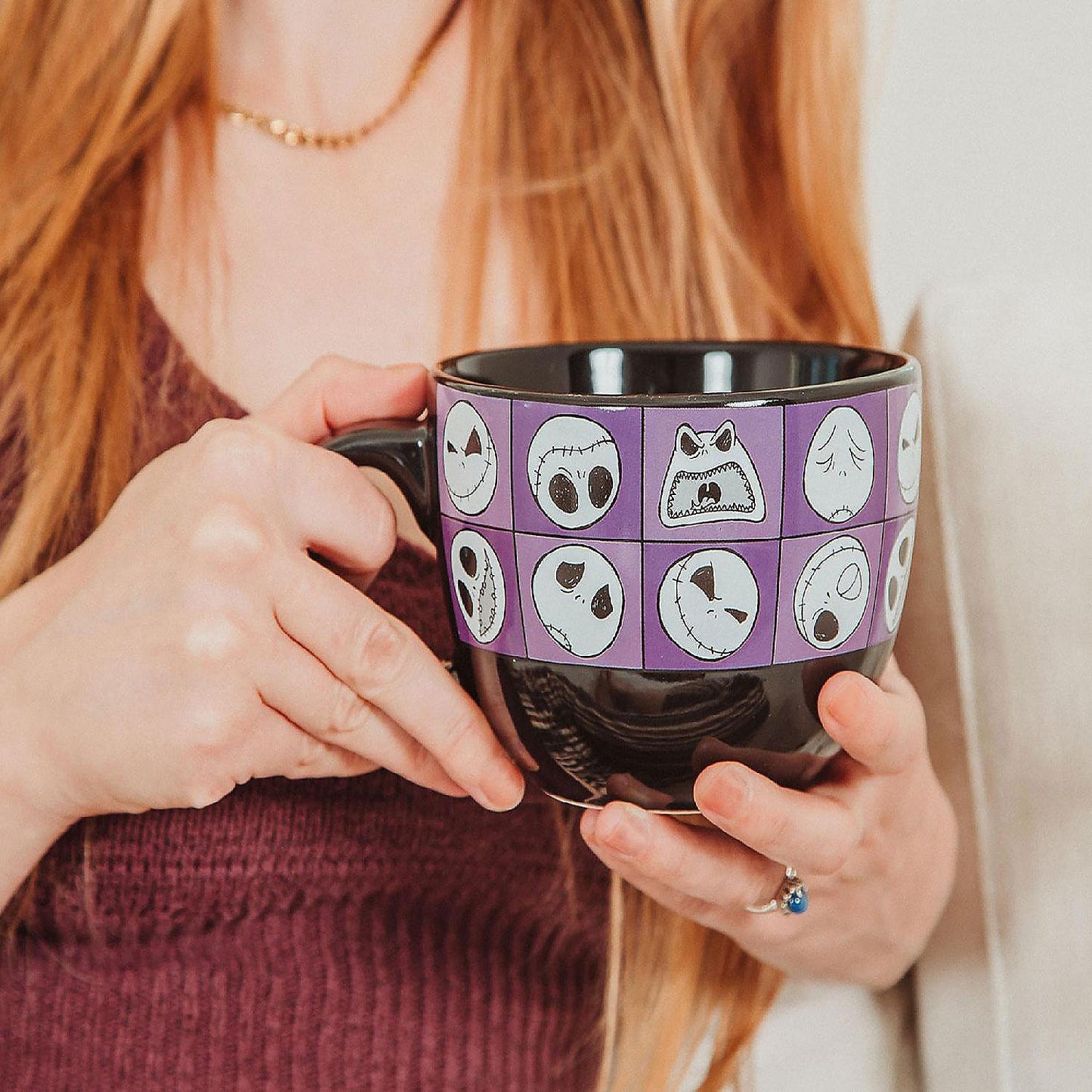 Disney Nightmare Before Christmas Jack Expressions Ceramic Soup Mug 24 Ounces | USA Decoration®