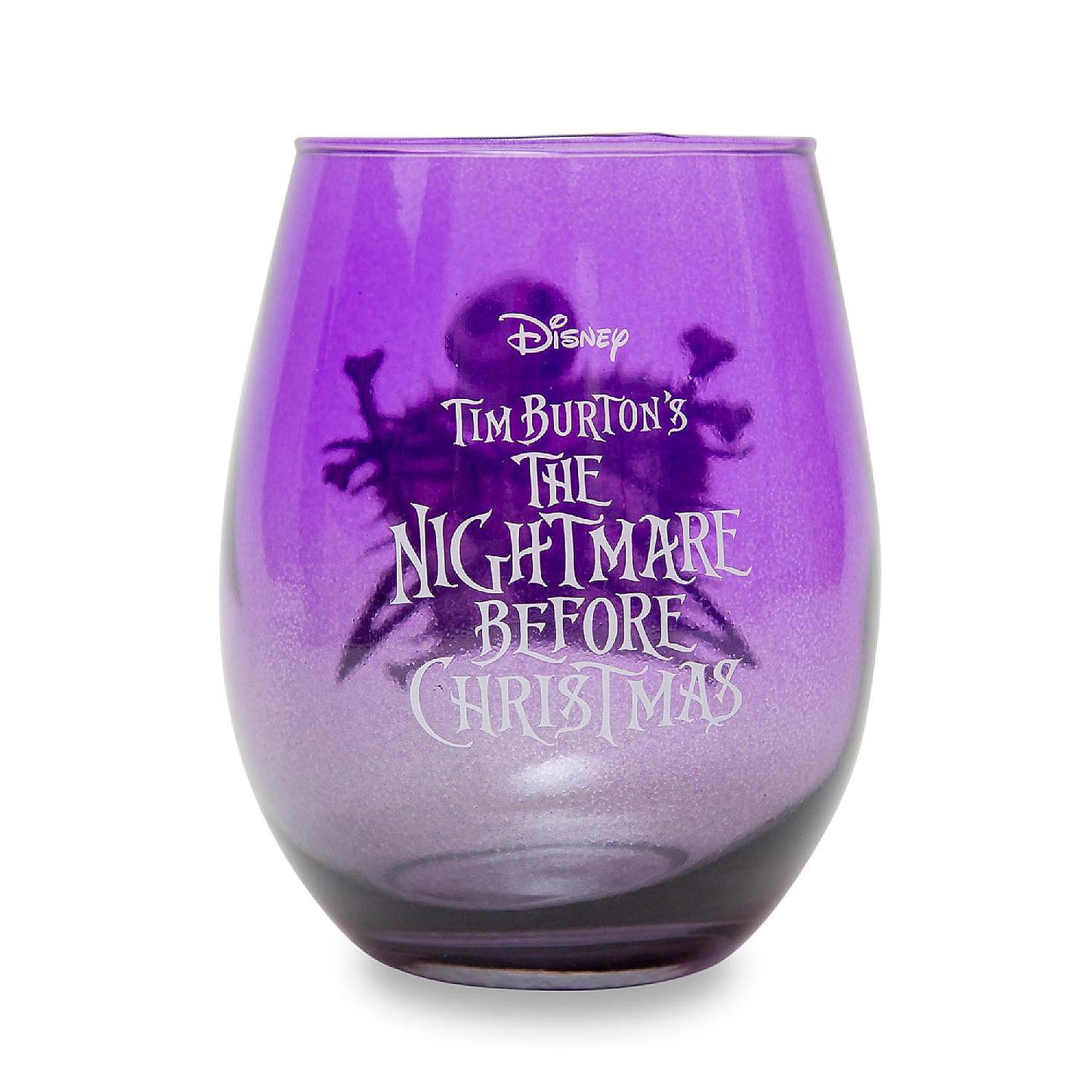 Disney Nightmare Before Christmas Jack Skellington Purple Stemless Wine Glass | USA Decoration®
