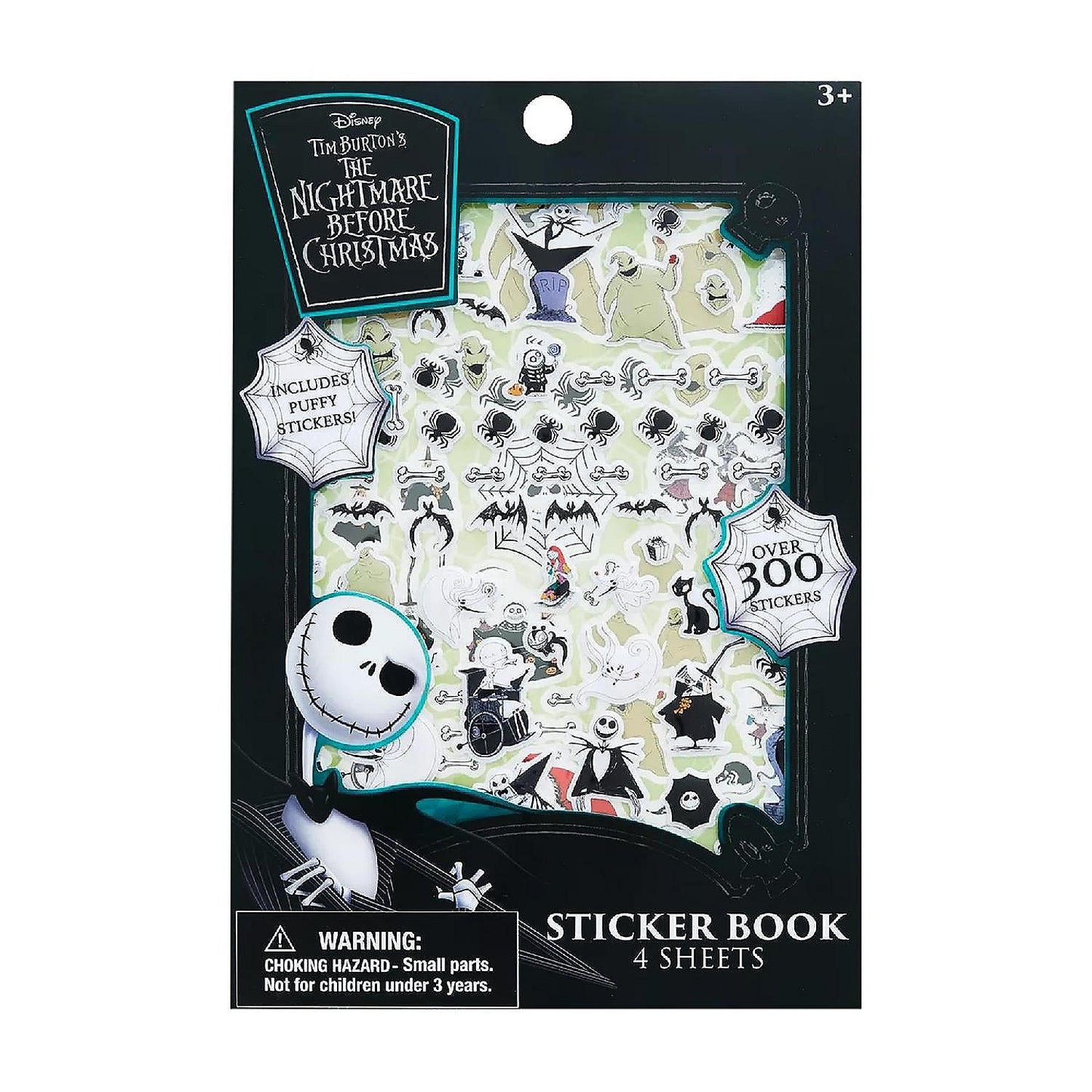 Disney Nightmare Before Christmas Sticker Book 4 Sheets Over 300 Stickers | USA Decoration®