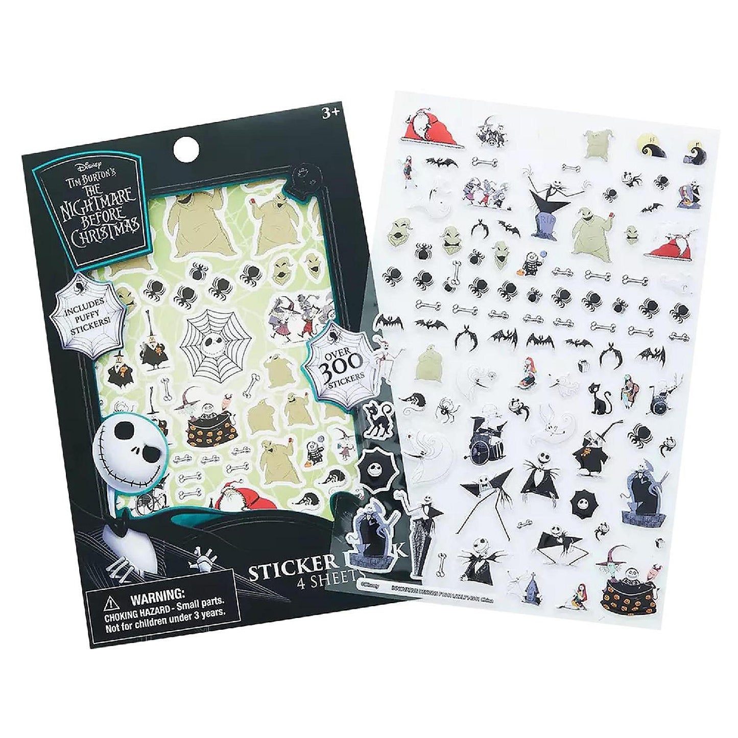 Disney Nightmare Before Christmas Sticker Book 4 Sheets Over 300 Stickers | USA Decoration®