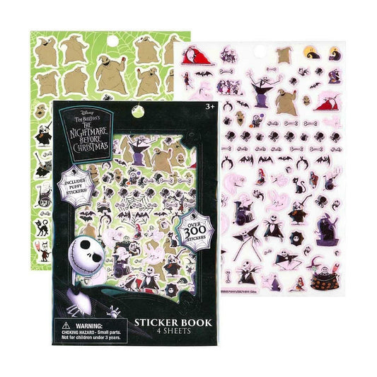 Disney Nightmare Before Christmas Sticker Book 4 Sheets Over 300 Stickers