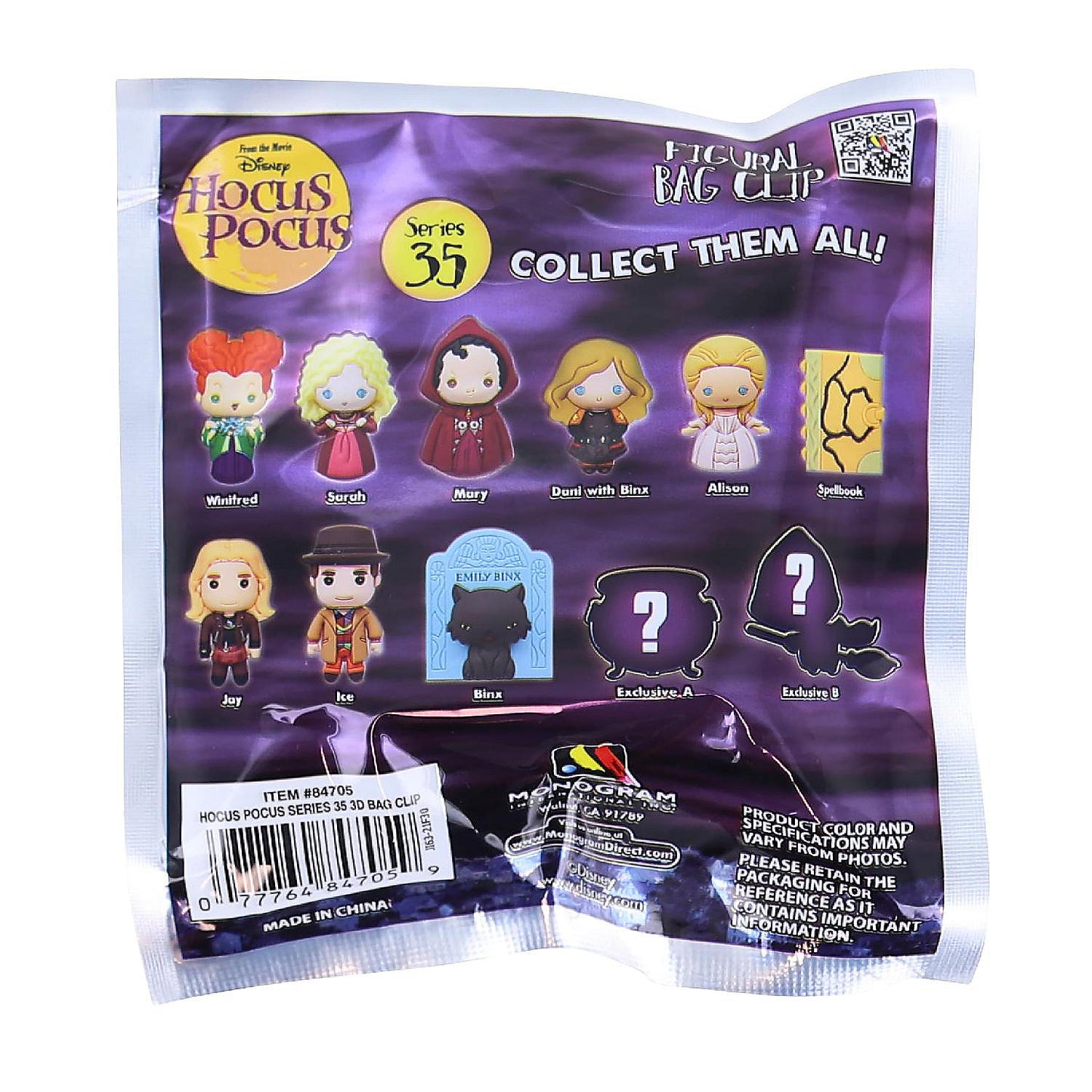 Disney Series 35 Hocus Pocus 3D Foam Bag Clip One Random | USA Decoration®