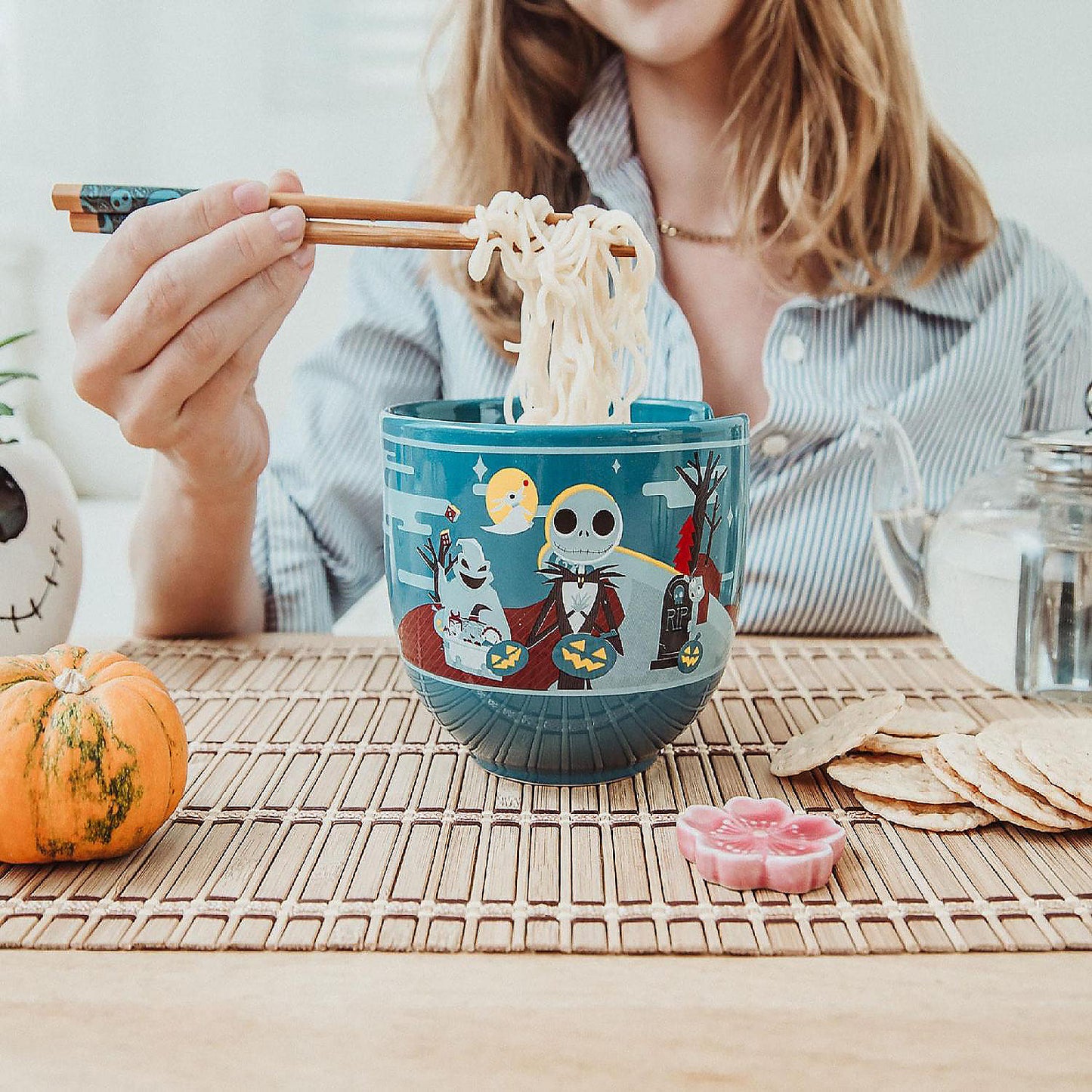 Disney The Nightmare Before Christmas 20-Ounce Ramen Bowl with Chopsticks | USA Decoration®
