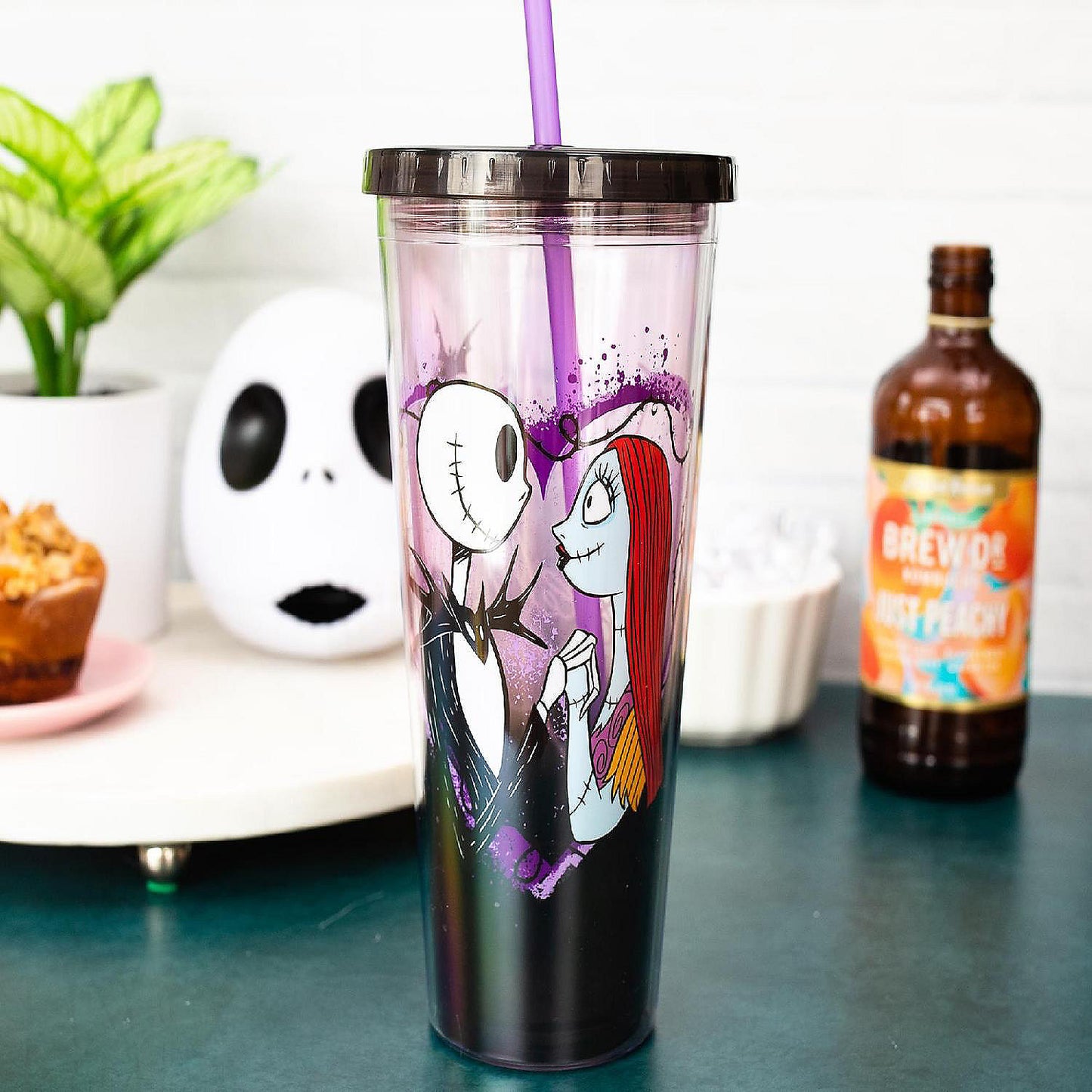Disney The Nightmare Before Christmas Acrylic Carnival Cup with Lid and Straw | USA Decoration®