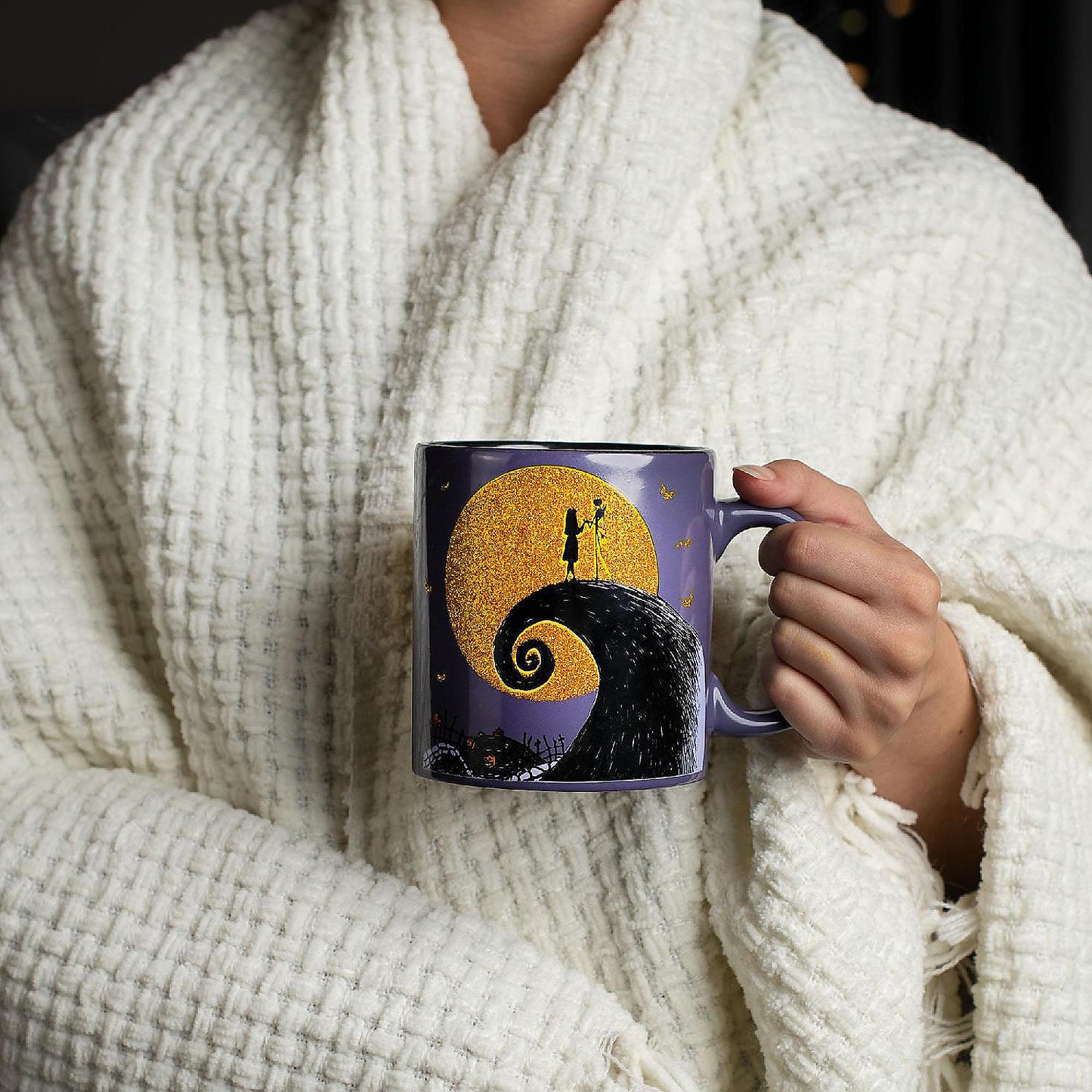 Disney The Nightmare Before Christmas Ceramic Glitter Mug Holds 20 Ounces | USA Decoration®