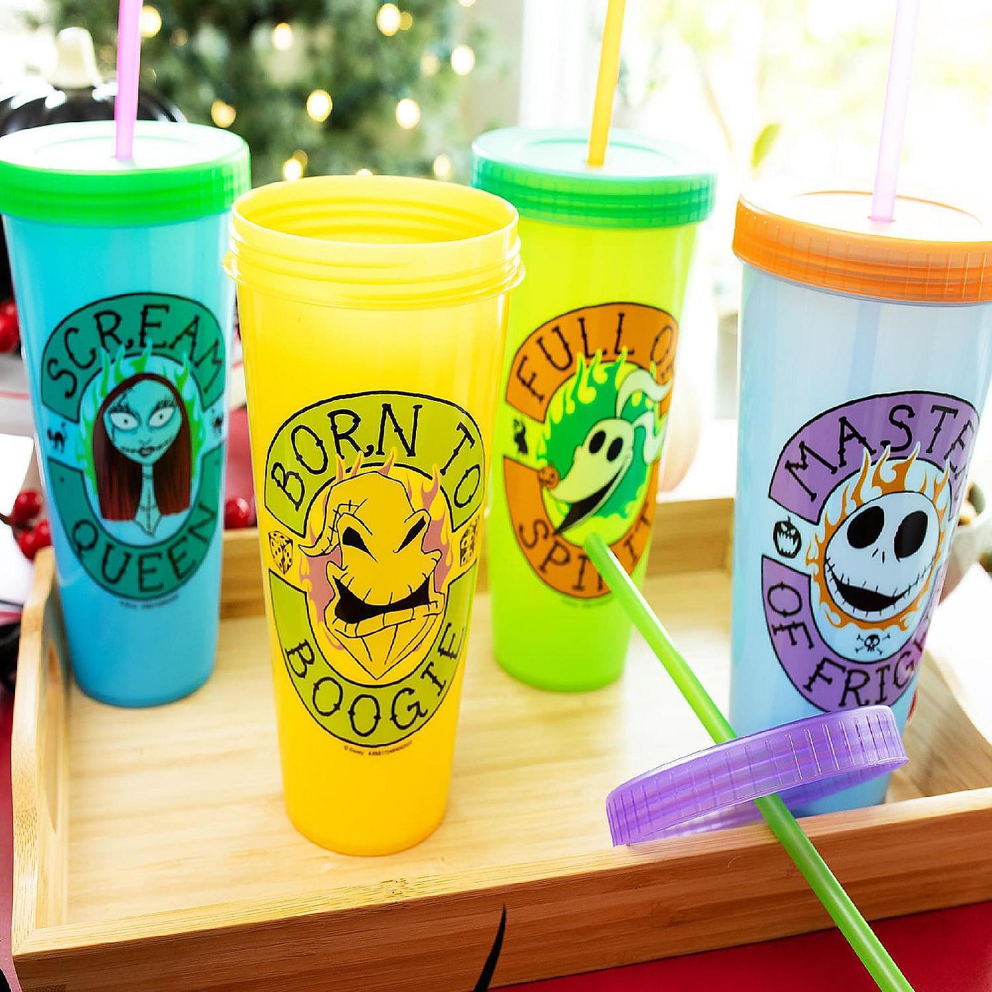 Disney The Nightmare Before Christmas Color-Changing Plastic Tumblers Set of 4 | USA Decoration®