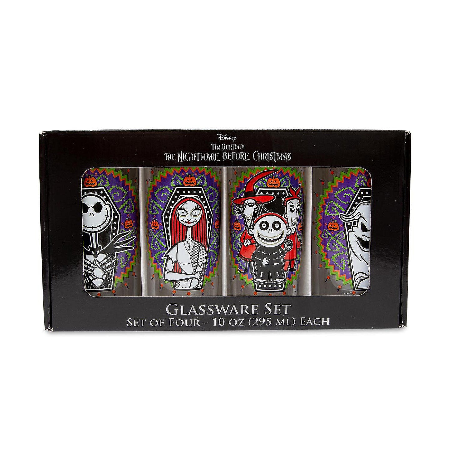 Disney The Nightmare Before Christmas Day of the Dead Tumbler Glasses Set of 4 | USA Decoration®