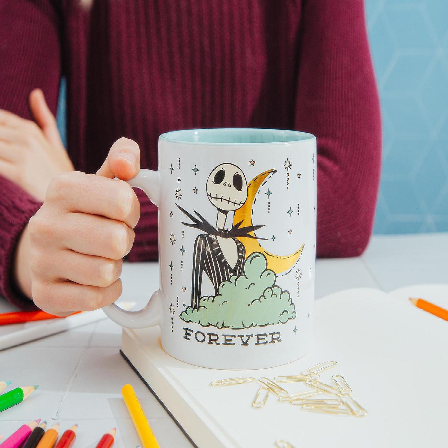 Disney The Nightmare Before Christmas "Forever Always" Foil-Embossed Mug | USA Decoration®