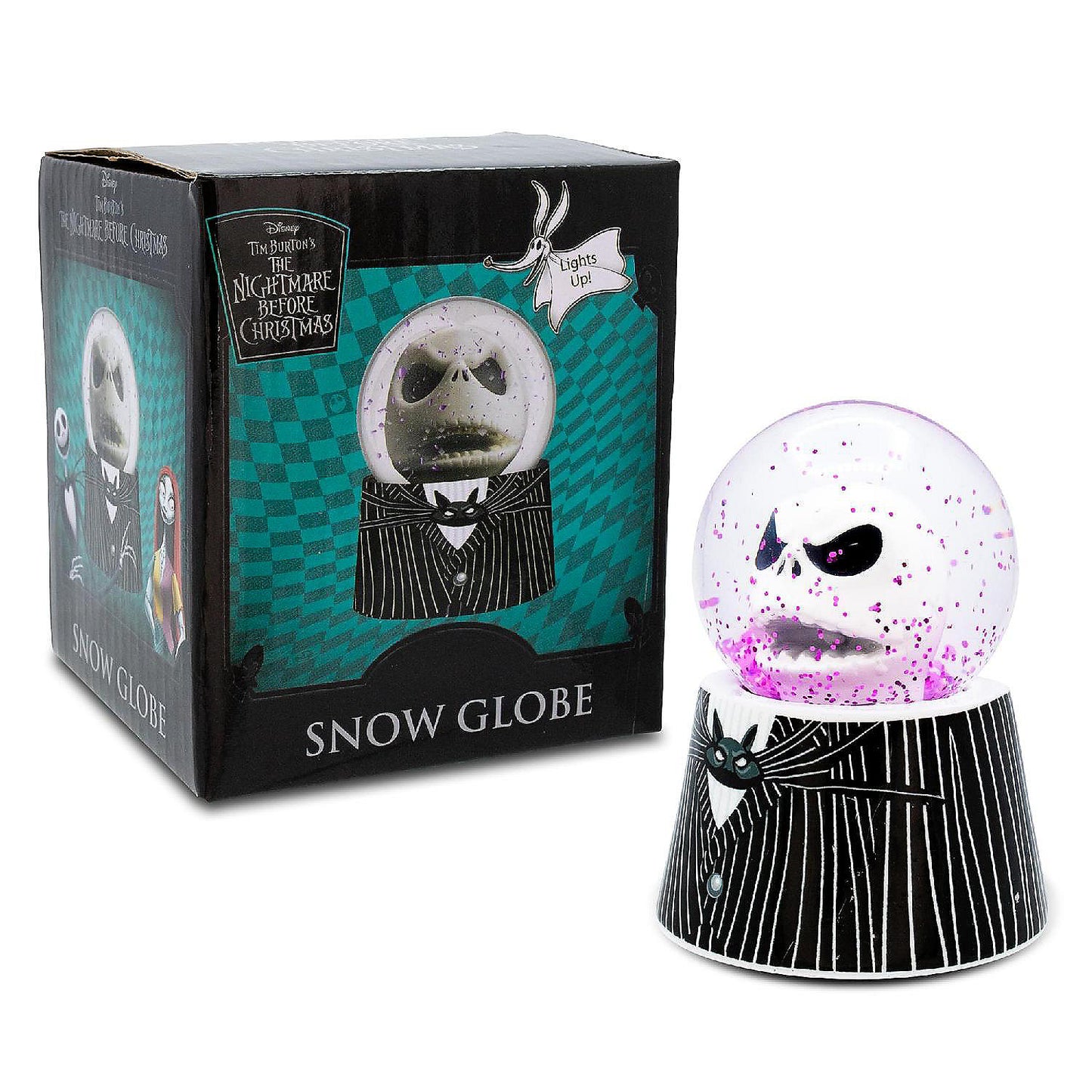 Disney The Nightmare Before Christmas Jack 3-Inch Mini Light-Up Snow Globe | USA Decoration®
