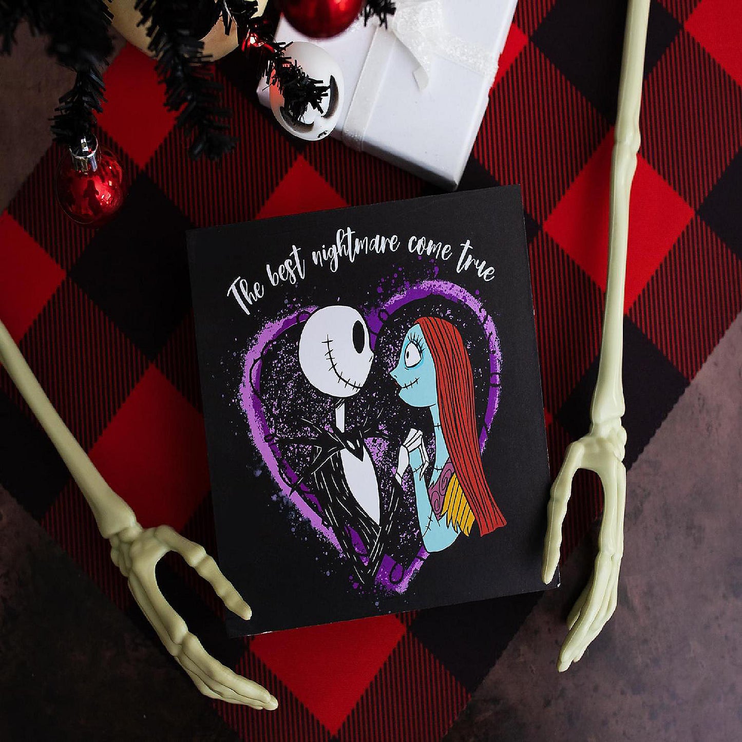 Disney The Nightmare Before Christmas Jack Sally Box Wall Sign 6 x 6 Inches | USA Decoration®