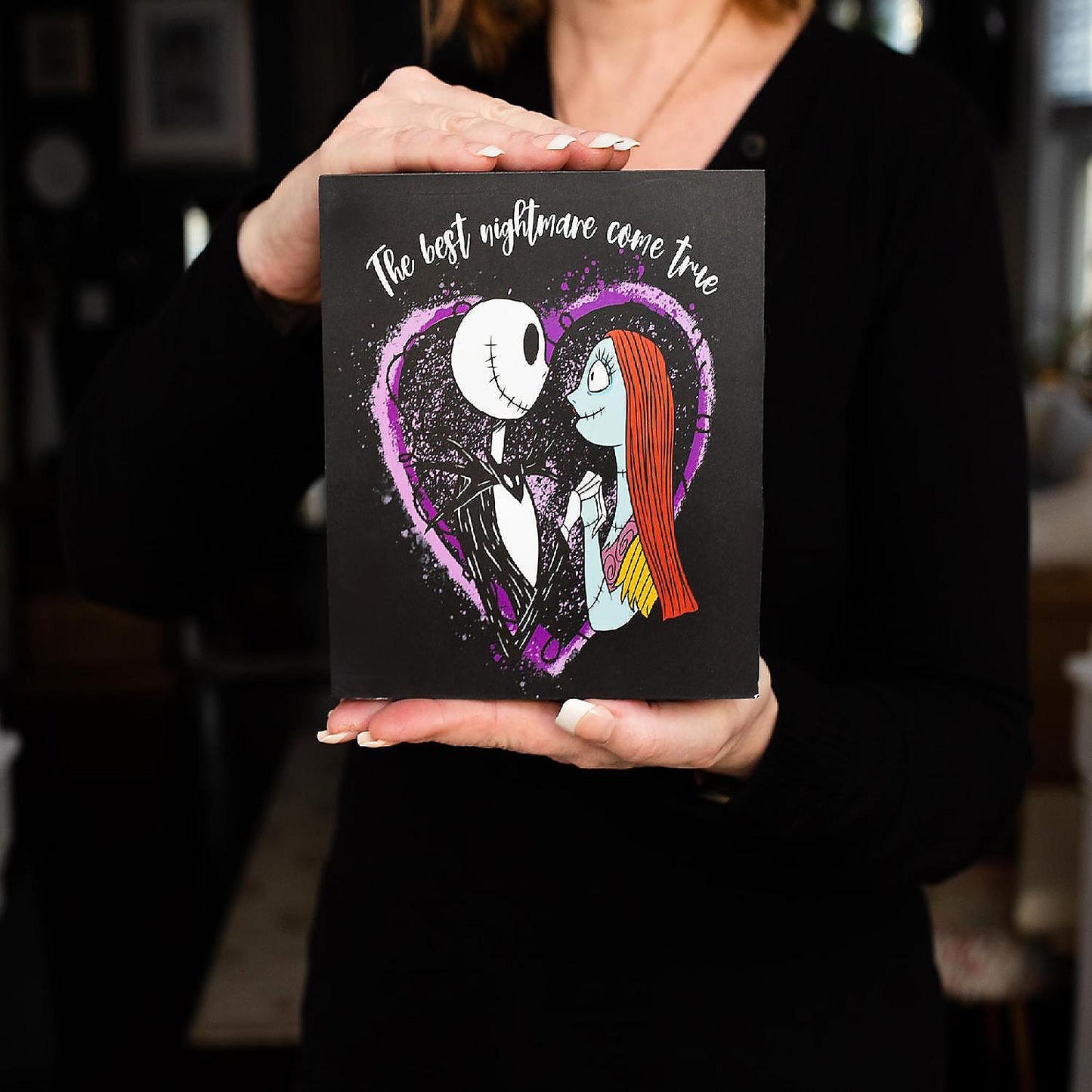 Disney The Nightmare Before Christmas Jack Sally Box Wall Sign 6 x 6 Inches | USA Decoration®