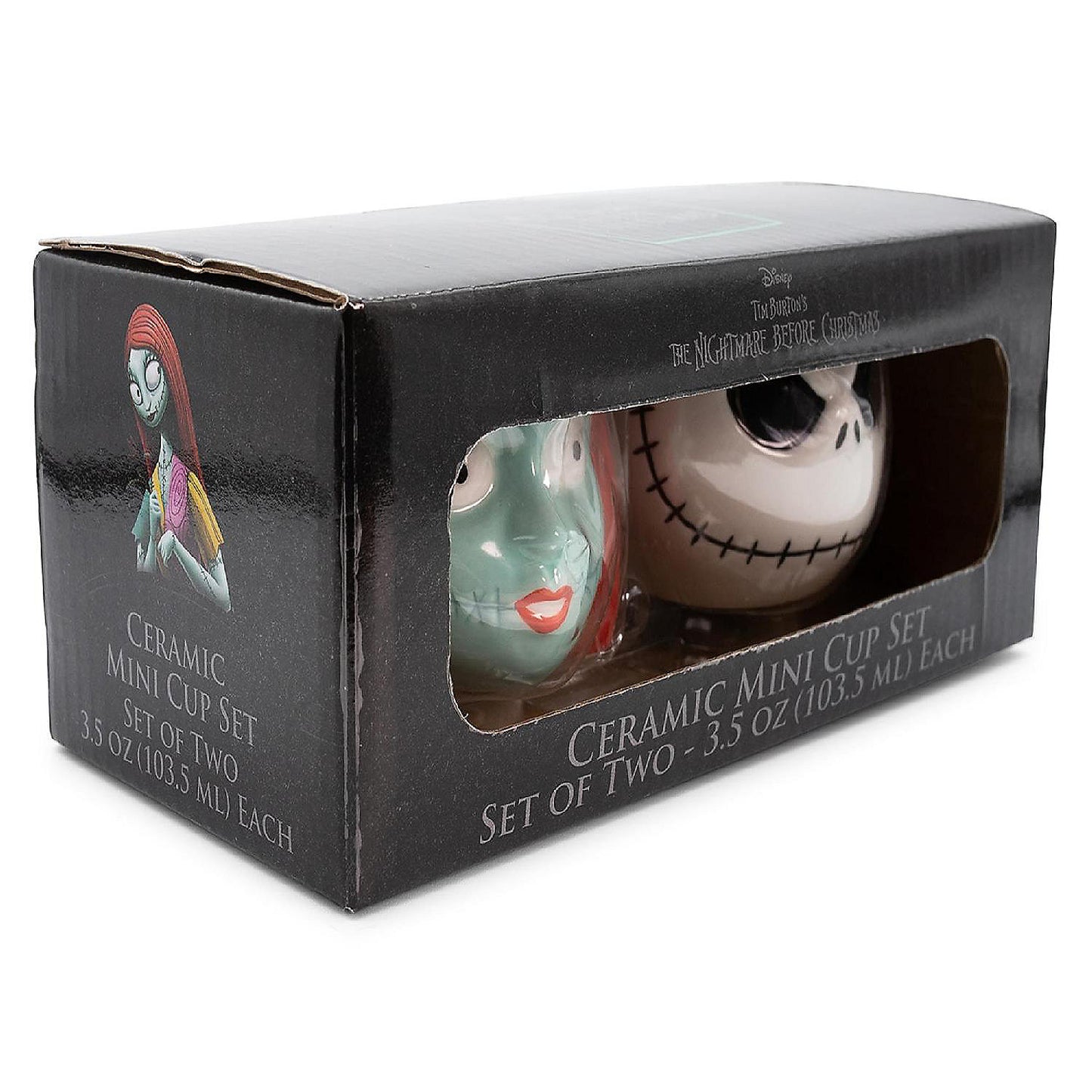 Disney The Nightmare Before Christmas Jack Sally Sculpted Mini Mugs Set of 2 | USA Decoration®
