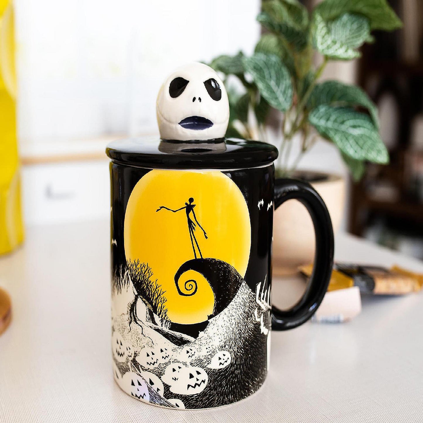 Disney The Nightmare Before Christmas Jack Ceramic Mug With Sculpted Lid | USA Decoration®