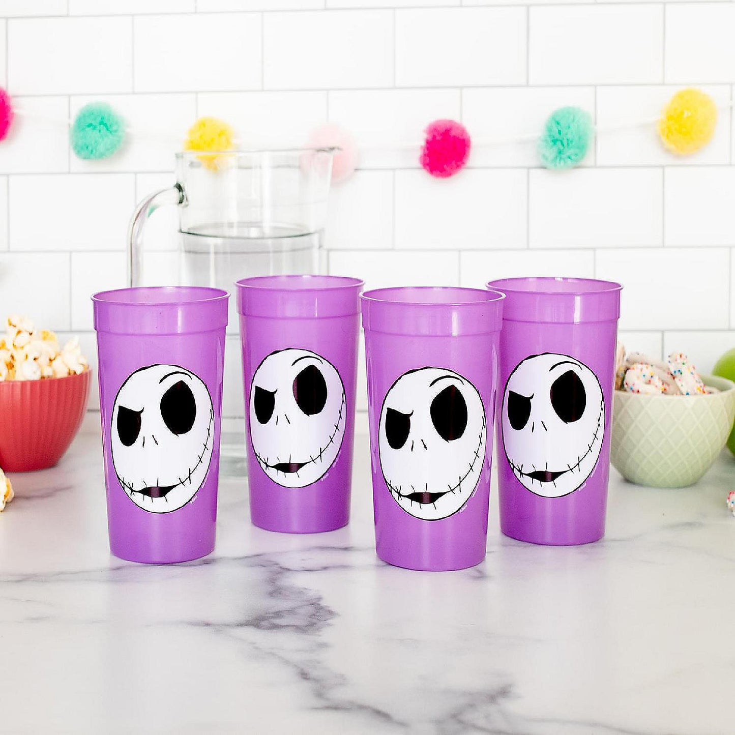 Disney The Nightmare Before Christmas Jack Color-Changing Cups Set of 4 | USA Decoration®