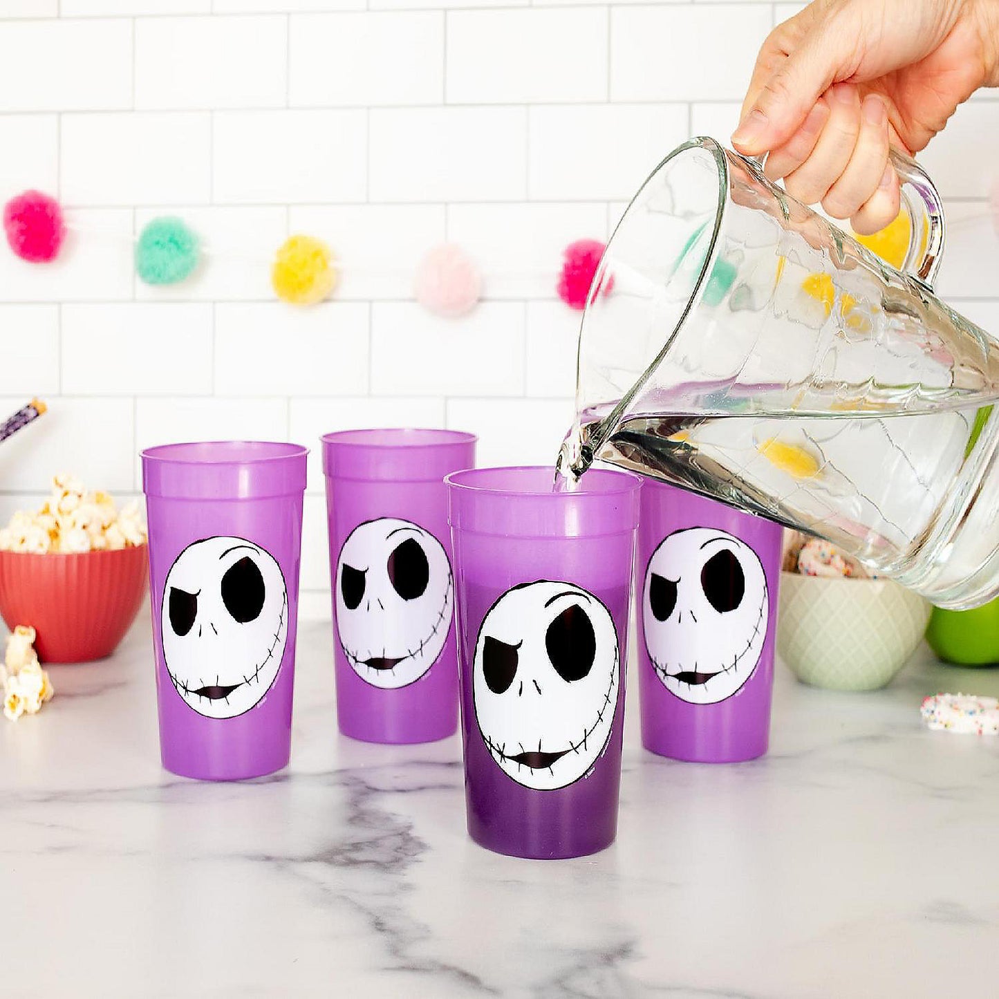 Disney The Nightmare Before Christmas Jack Color-Changing Cups Set of 4 | USA Decoration®