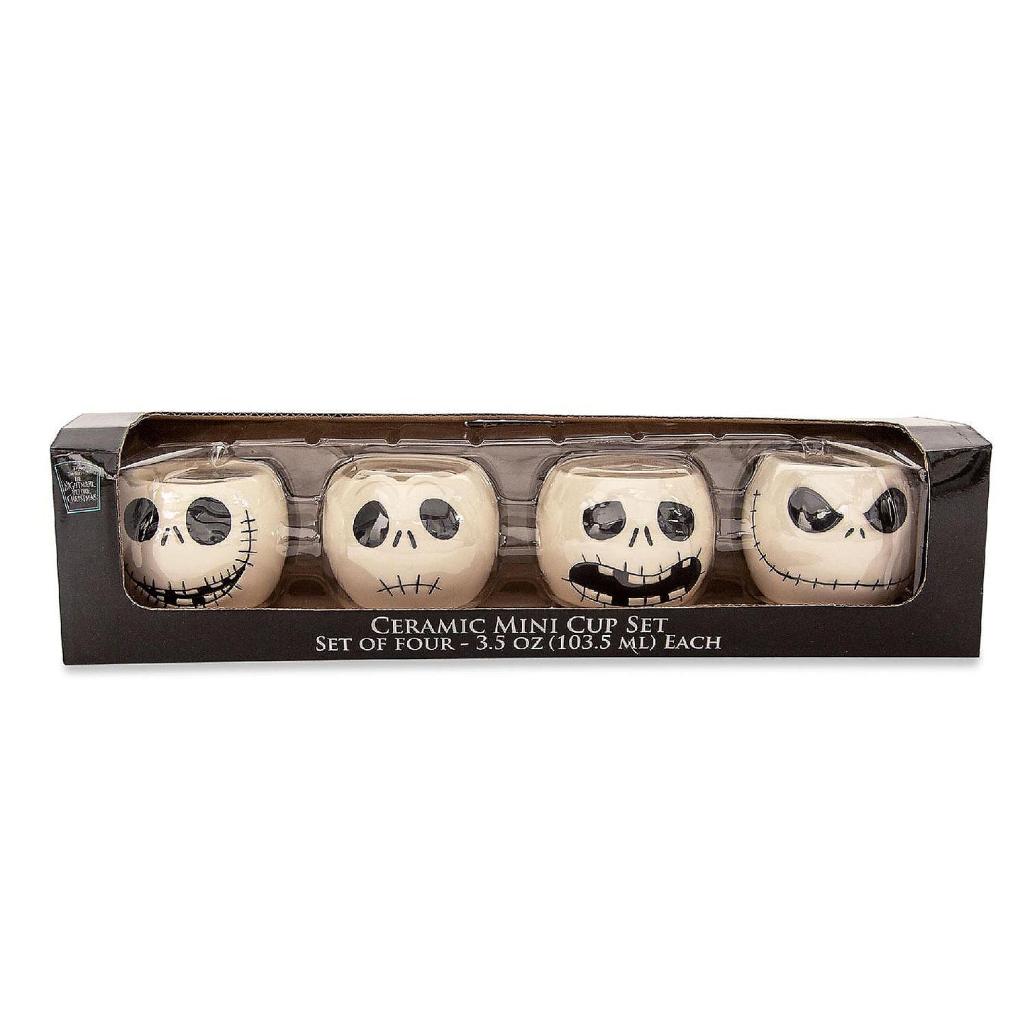 Disney The Nightmare Before Christmas Jack Faces Mini Ceramic Cups Shot Glass Set of 4 | USA Decoration®