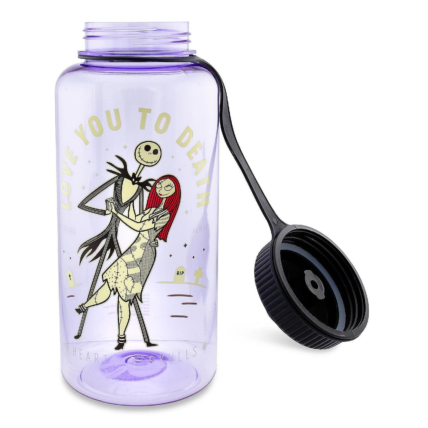 Disney The Nightmare Before Christmas "Love You To Death" 34-Ounce Water Bottle | USA Decoration®