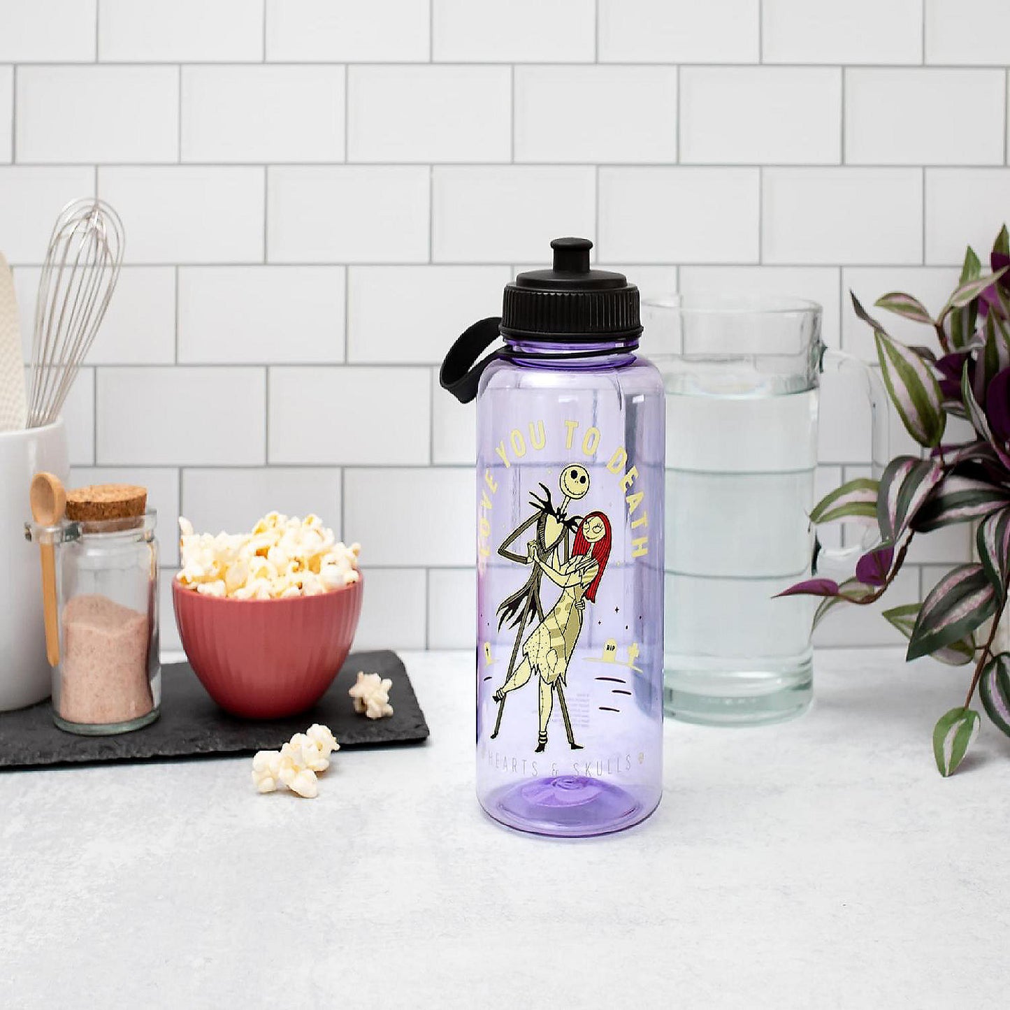 Disney The Nightmare Before Christmas "Love You To Death" 34-Ounce Water Bottle | USA Decoration®
