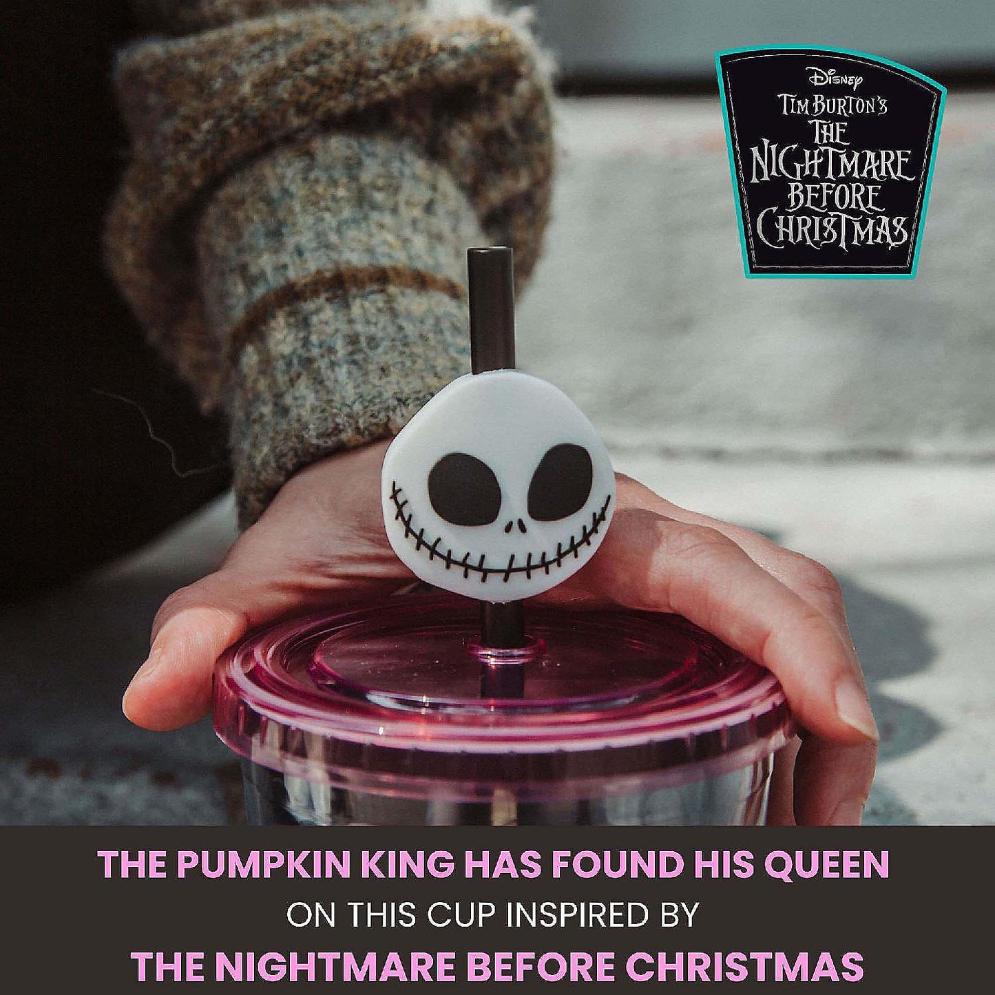 Disney The Nightmare Before Christmas "Misfit" Carnival Cup with Lid and Straw | USA Decoration®
