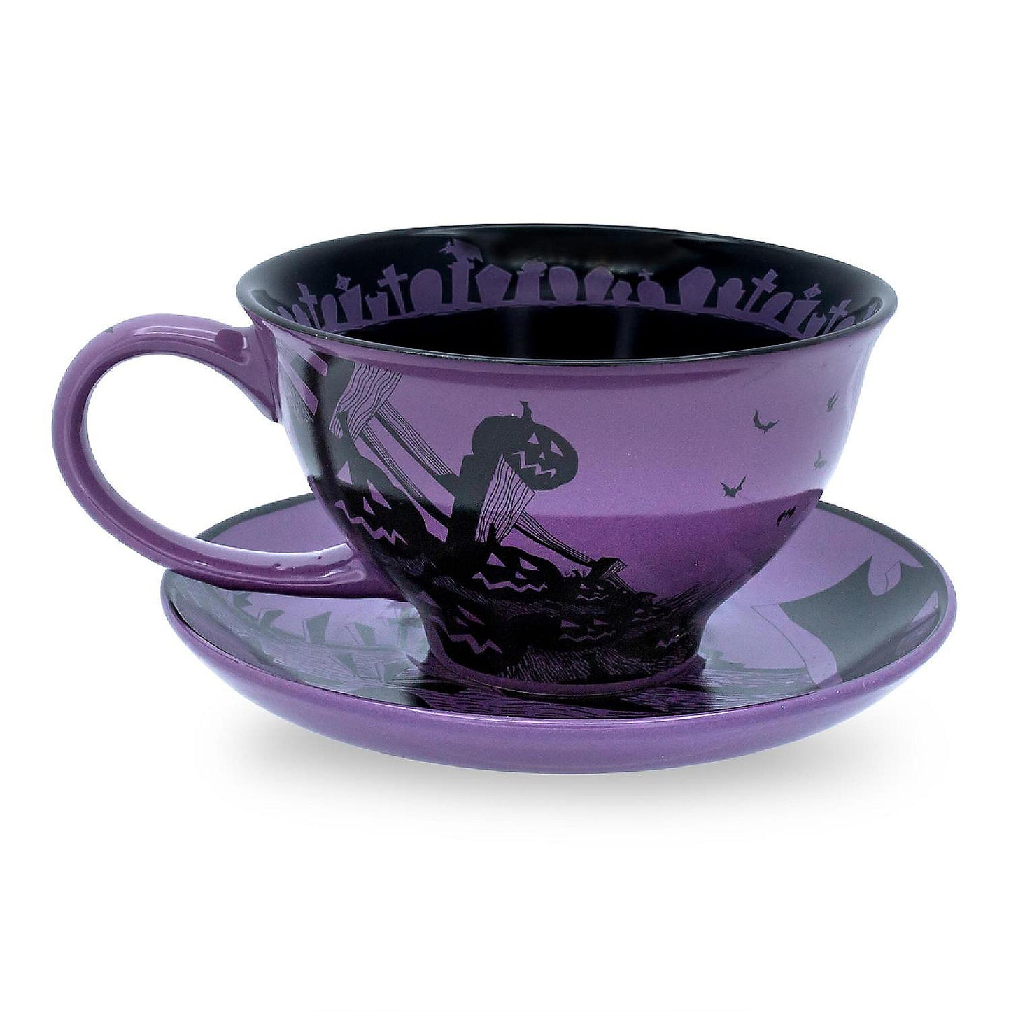 Disney The Nightmare Before Christmas Spiral Hill Ceramic Teacup and Saucer Set | USA Decoration®