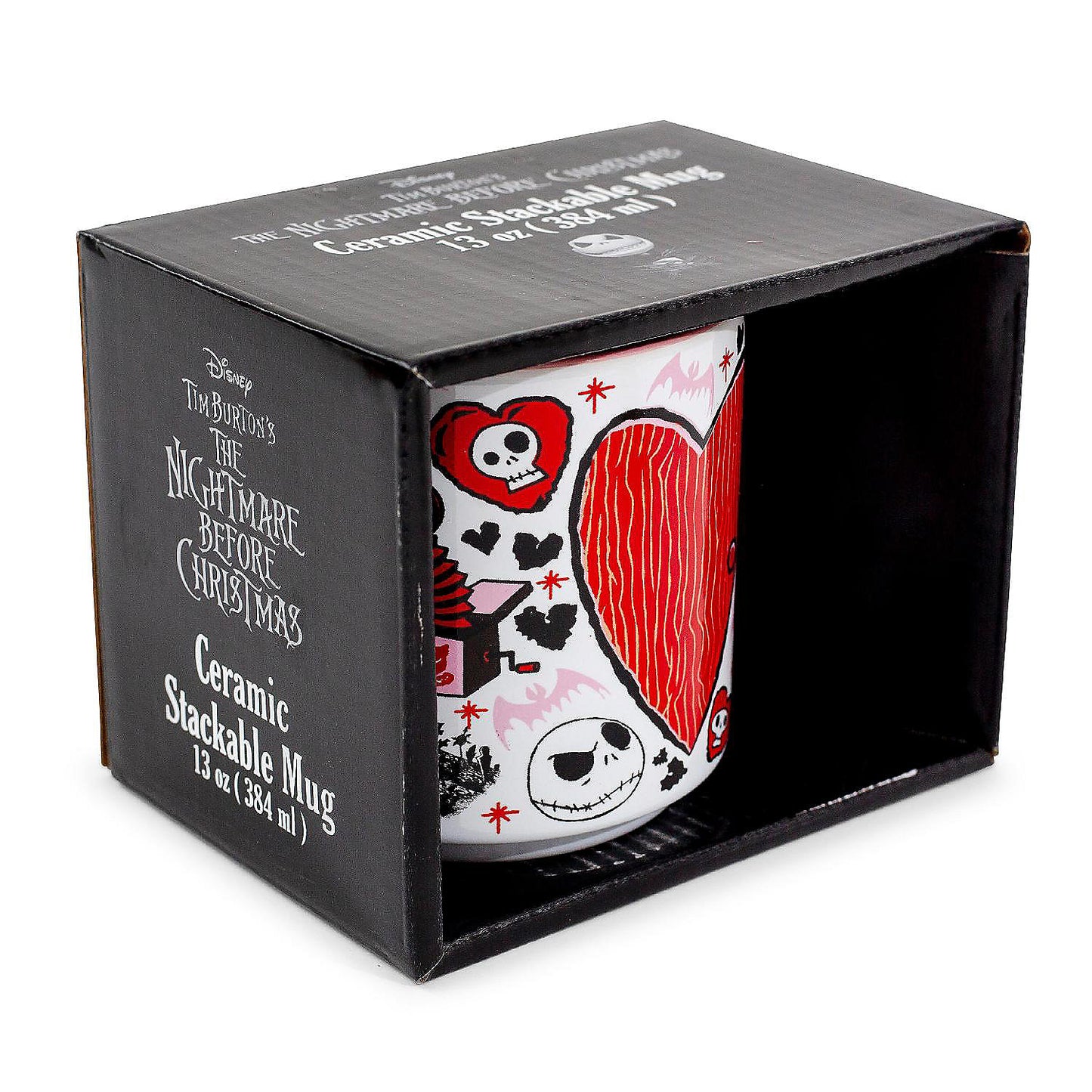 Disney The Nightmare Before Christmas Valentine's Town Stackable Ceramic Mug | USA Decoration®
