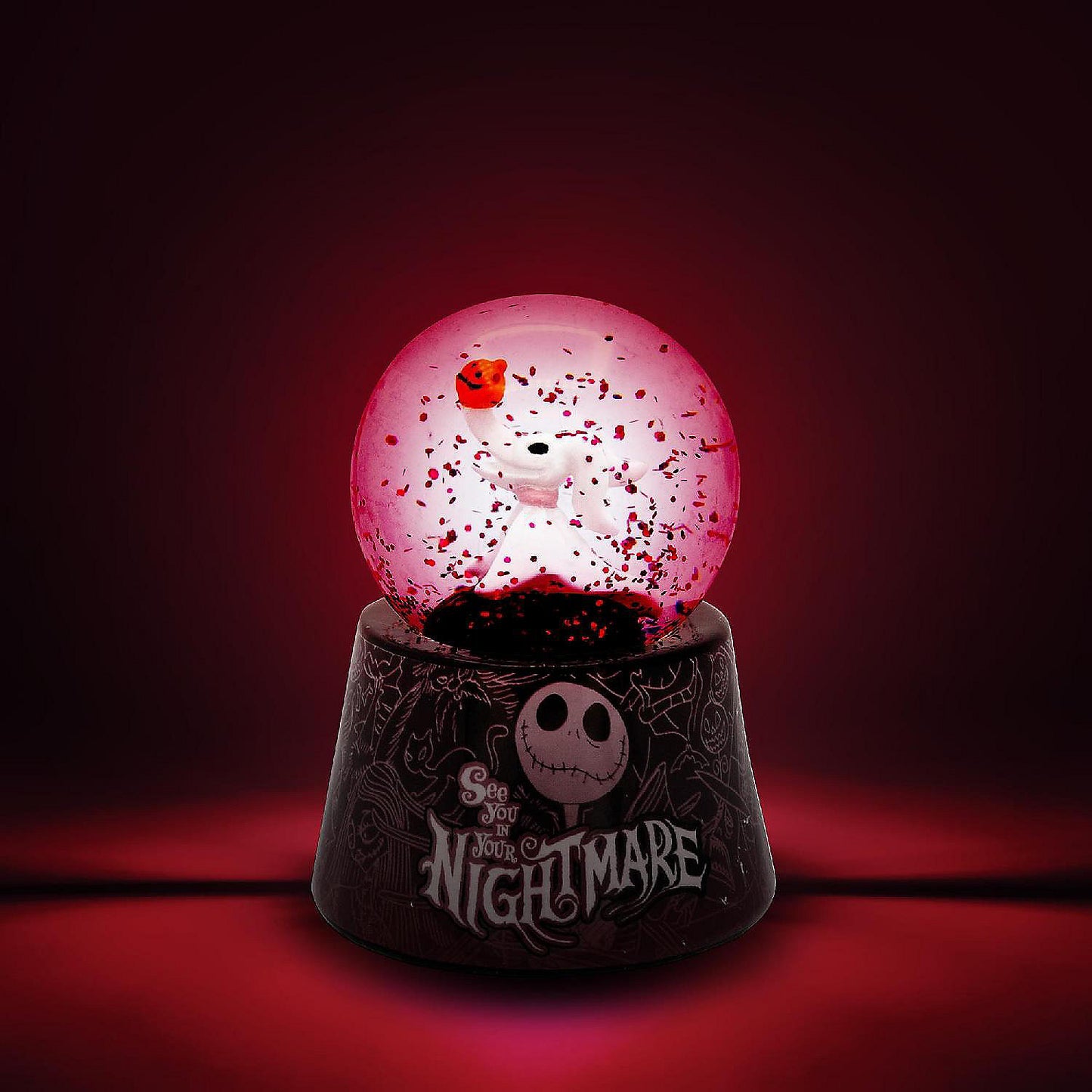 Disney The Nightmare Before Christmas Zero 3-Inch Mini Light-Up Snow Globe | USA Decoration®