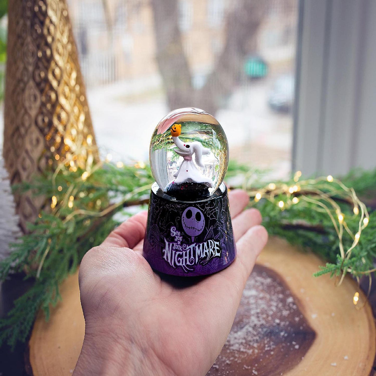 Disney The Nightmare Before Christmas Zero 3-Inch Mini Light-Up Snow Globe | USA Decoration®