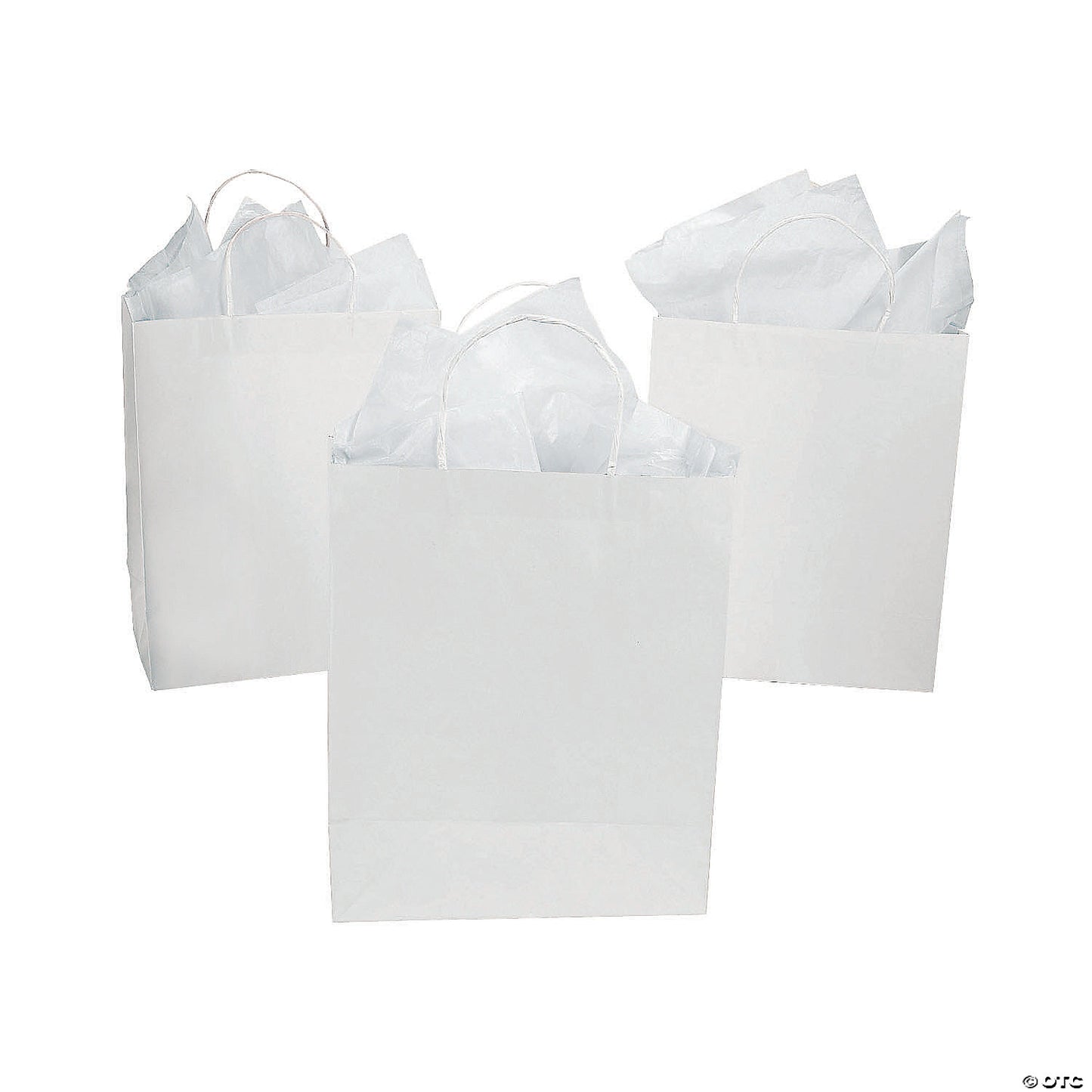 DIY Large White Gift Bags - 12 Pc.