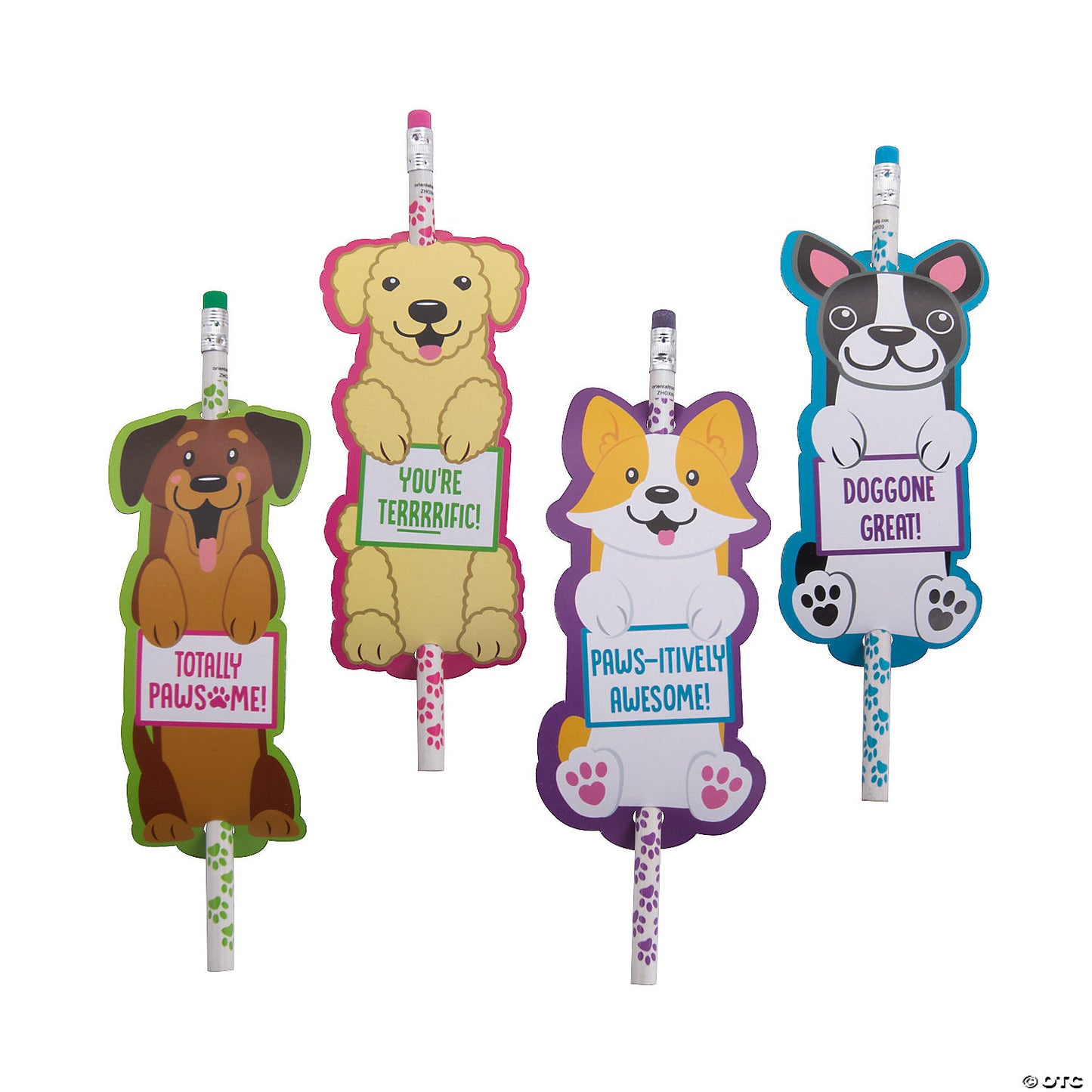 Dog Pencils with Card - 24 Pc.