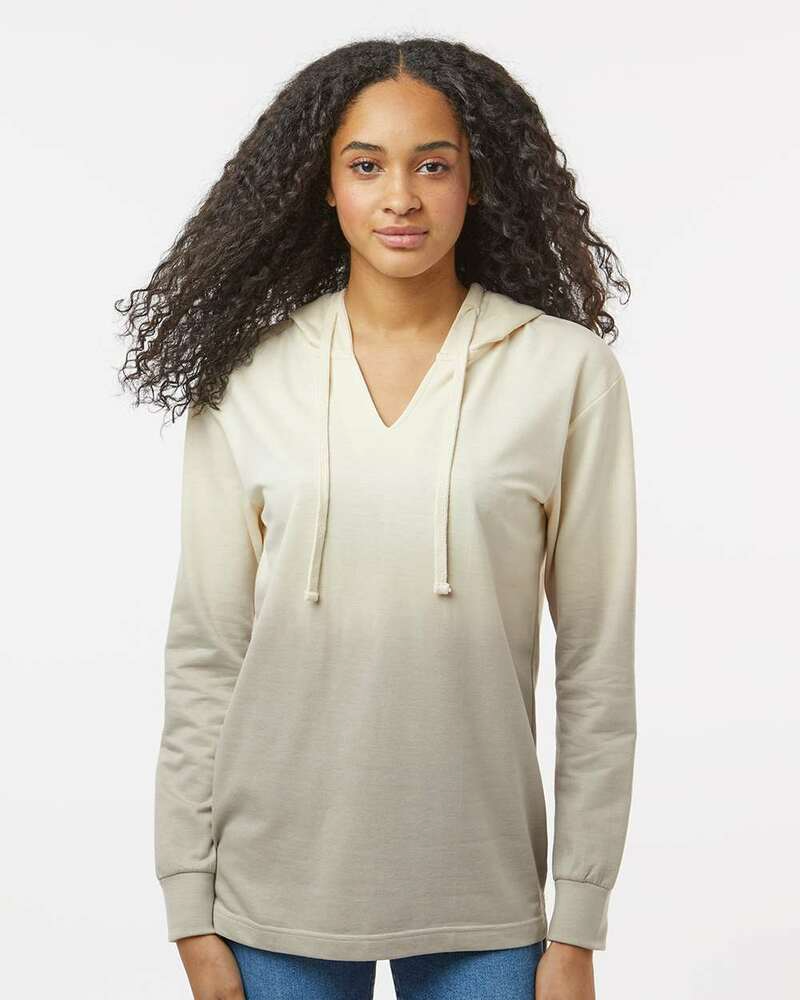 Women's French Terry Ombré Hooded Sweatshirt | USA Decoration