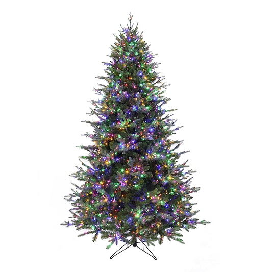 Holiday Living 7.5-ft New Kensington Pine Pre-lit Artificial Christmas Tree with Color Changing LED Lights |