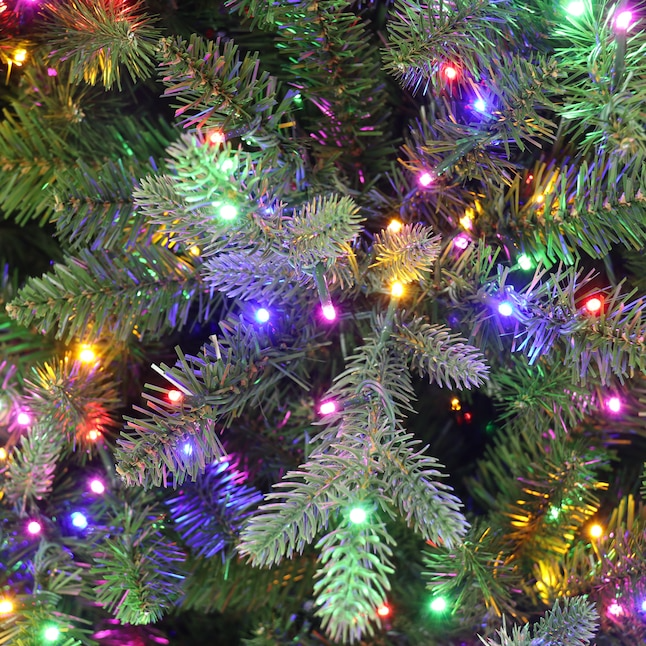 Holiday Living 7.5-ft New Kensington Pine Pre-lit Artificial Christmas Tree with Color Changing LED Lights |