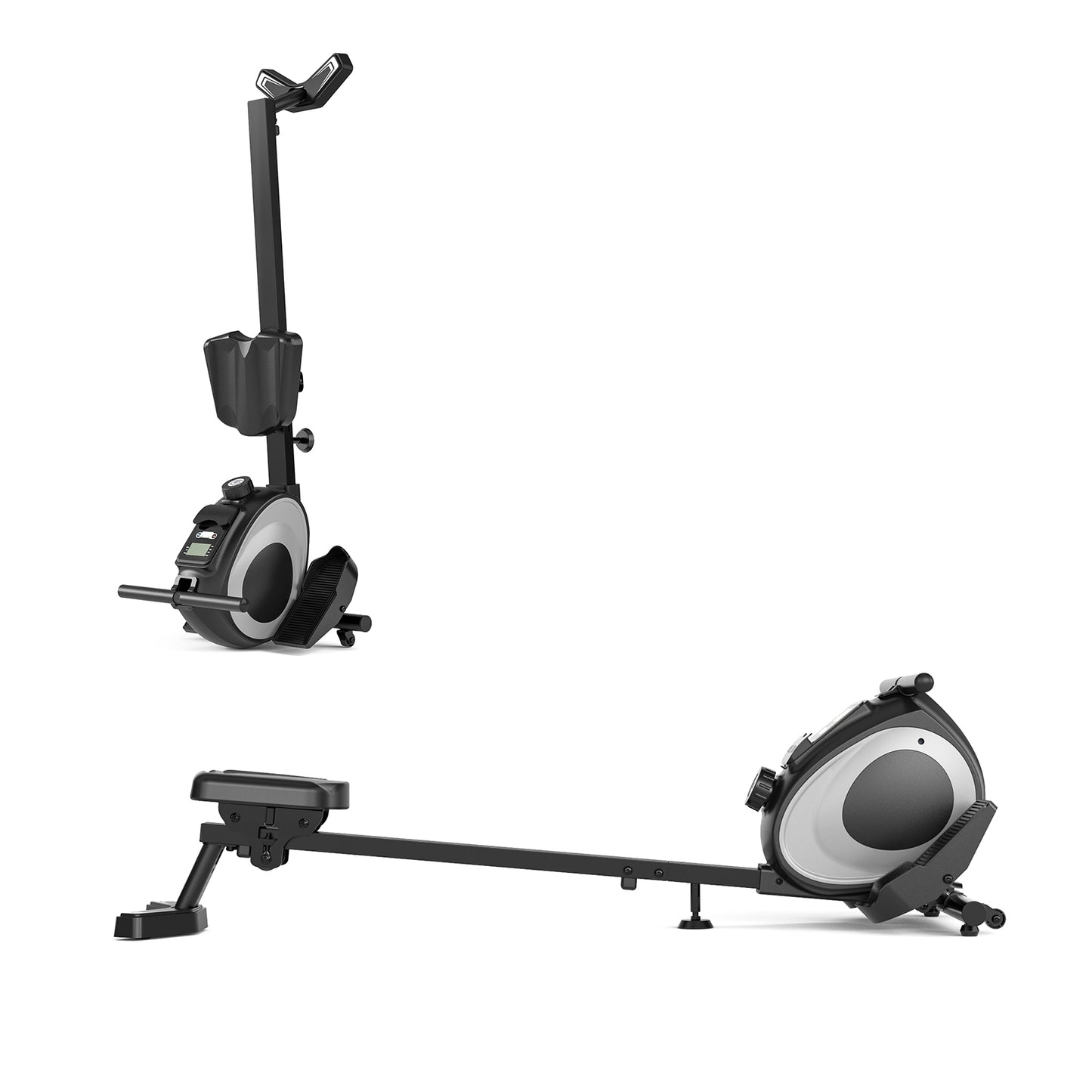Magnetic Rowing Machine for Home, Adjustable 8-Speed Resistance, Full Body Workout, Supports Up to 265 lbs, Phone/Tablet Ready