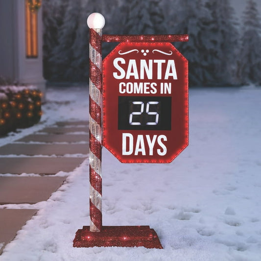 Member's Mark 5' Pre-Lit Santa Countdown Calendar | USA Decoration®