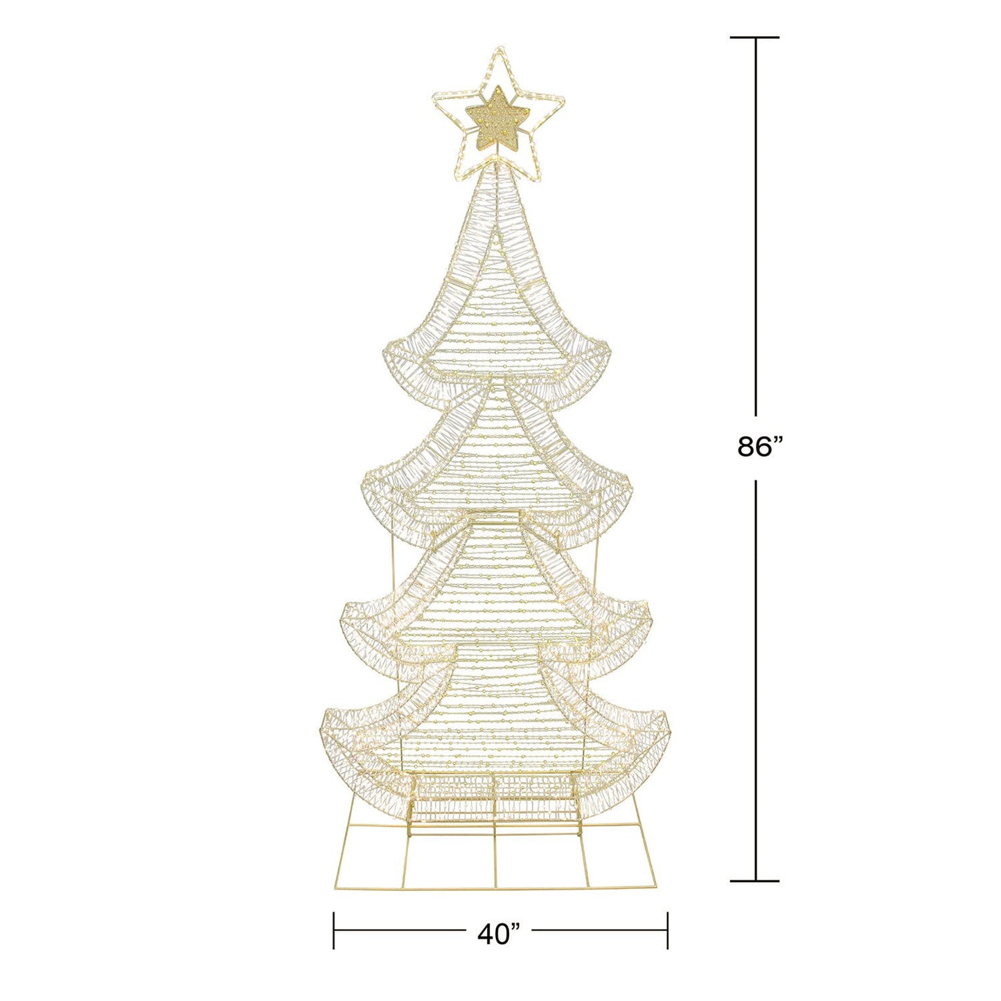 Member's Mark 86" Pre-Lit Twinkling Tree | USA Decoration®